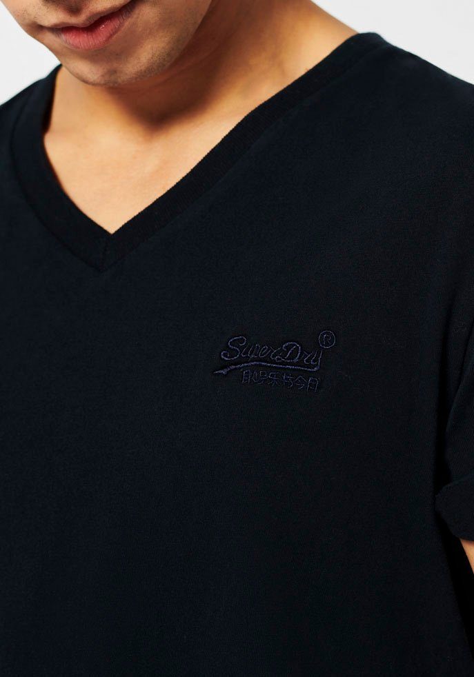 Superdry Shirt met V-hals VINTAGE LOGO EMB VEE