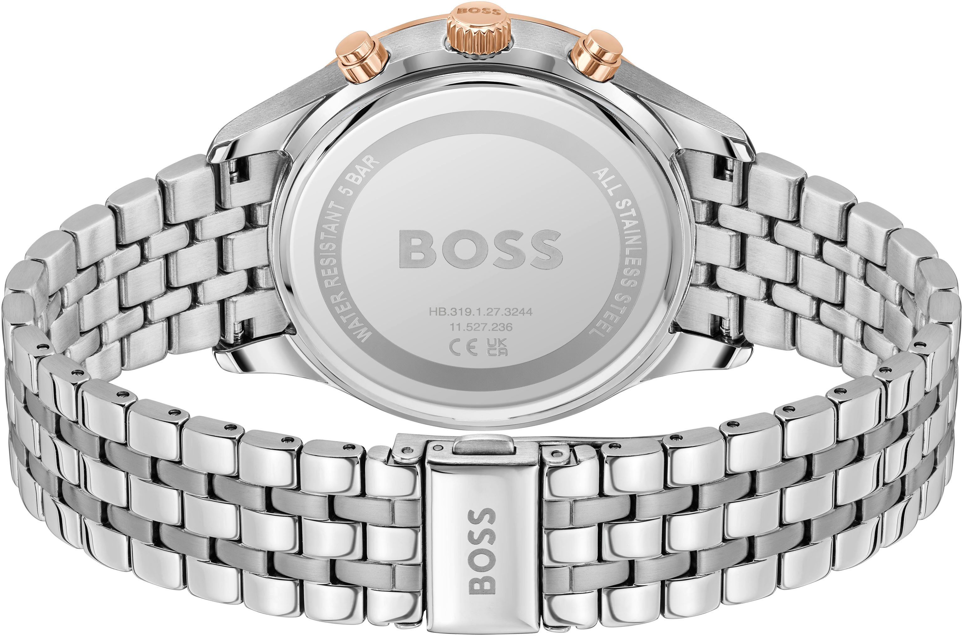 Boss Chronograaf Avery Quartzhorloge, herenhorloge, horloge, stopwatchfunctie, roestvrijstalen band