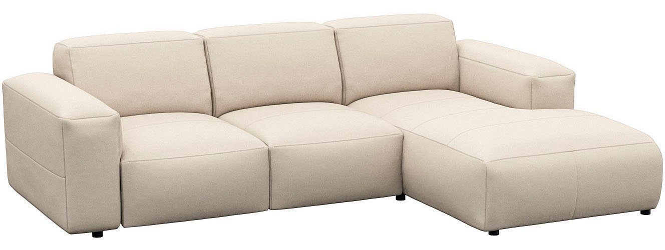 FLEXLUX Hoekbank Lucera Chaise longue rechts of links, L-vorm, comfortabel