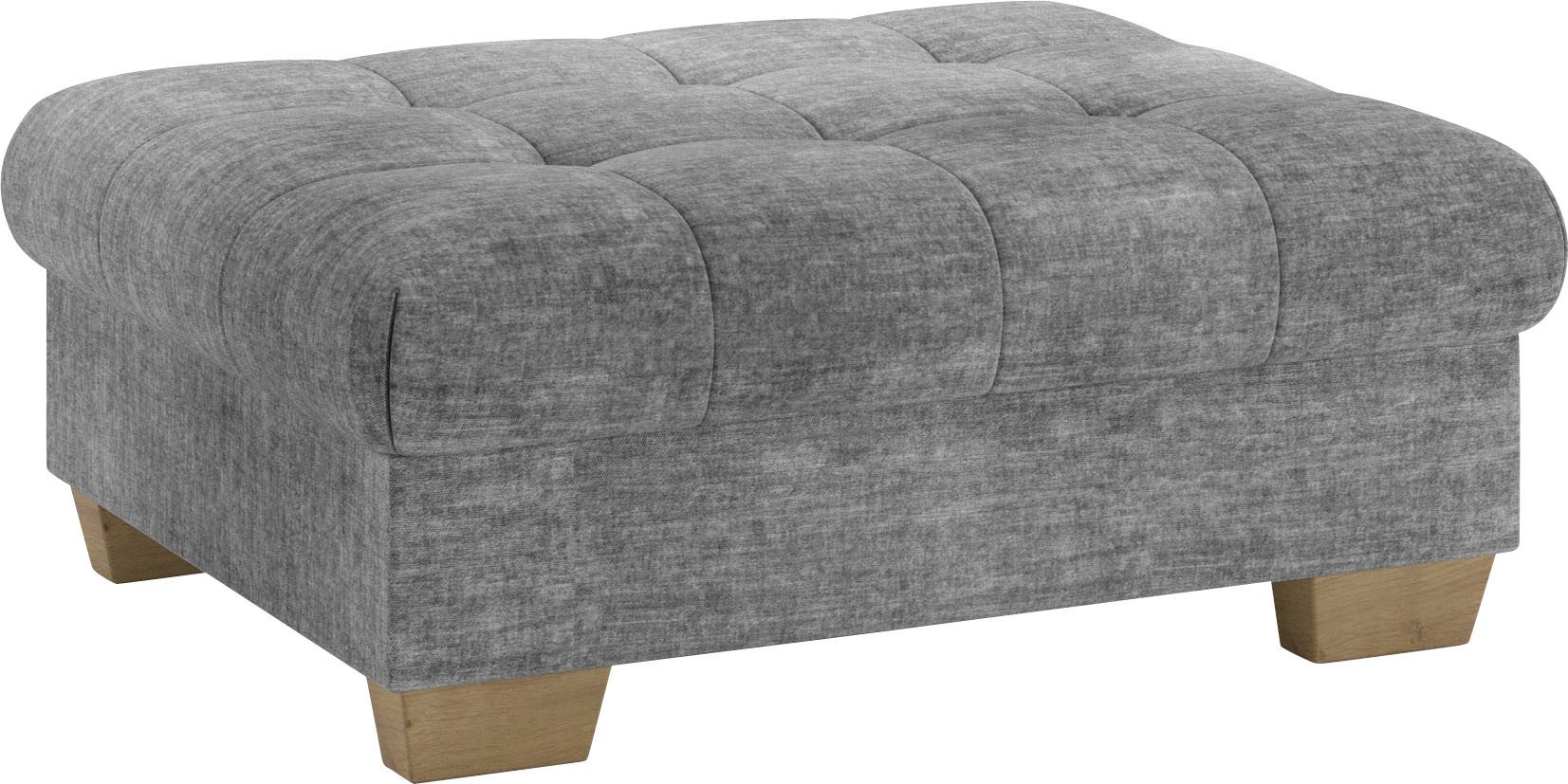 Mr. Couch Hocker Nikita II Koudschuim bekleding, tot 140 kg belastbaar, passend bij de set hockers grijs