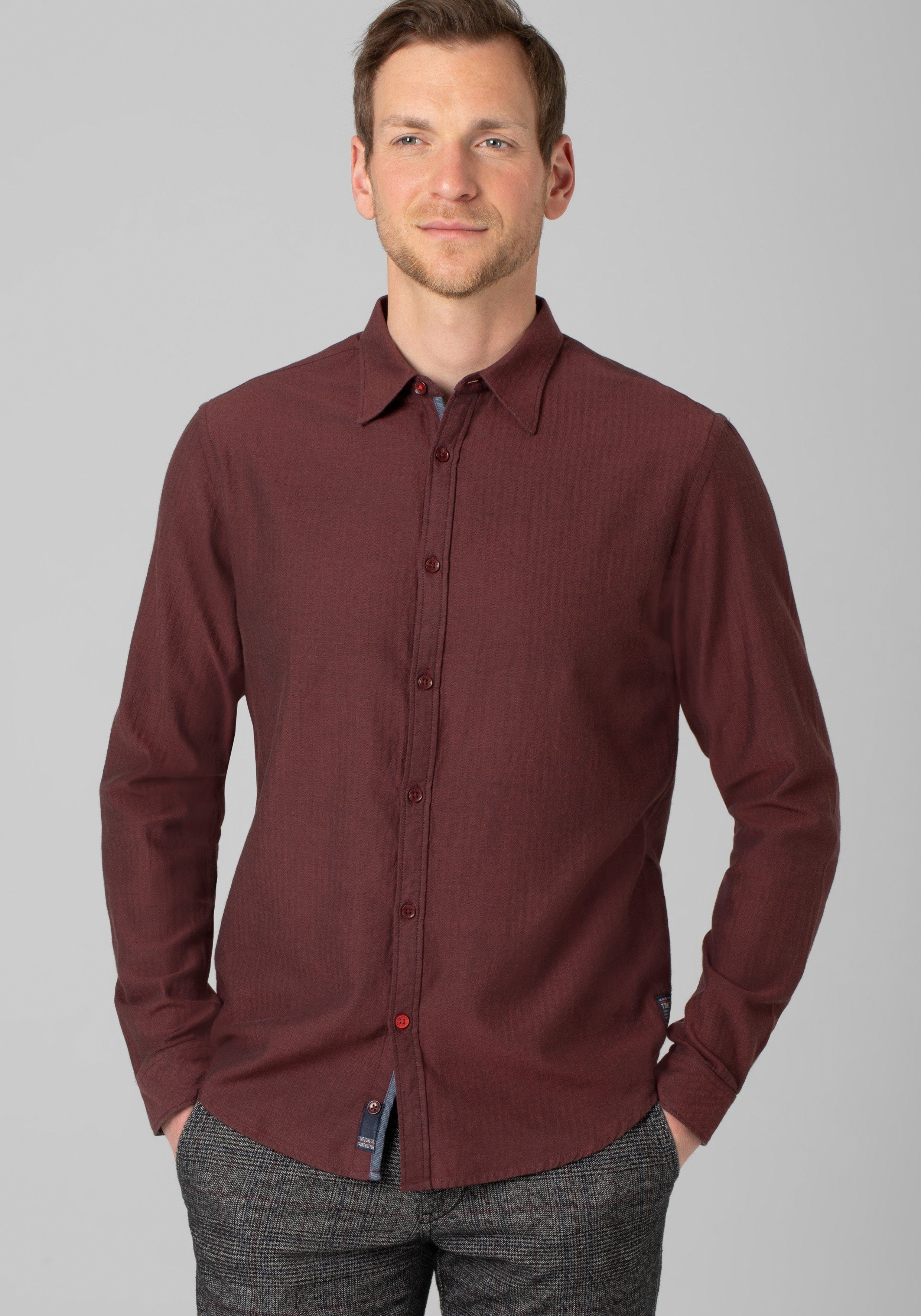 TIMEZONE Overhemd met lange mouwen Micro Pattern Shirt