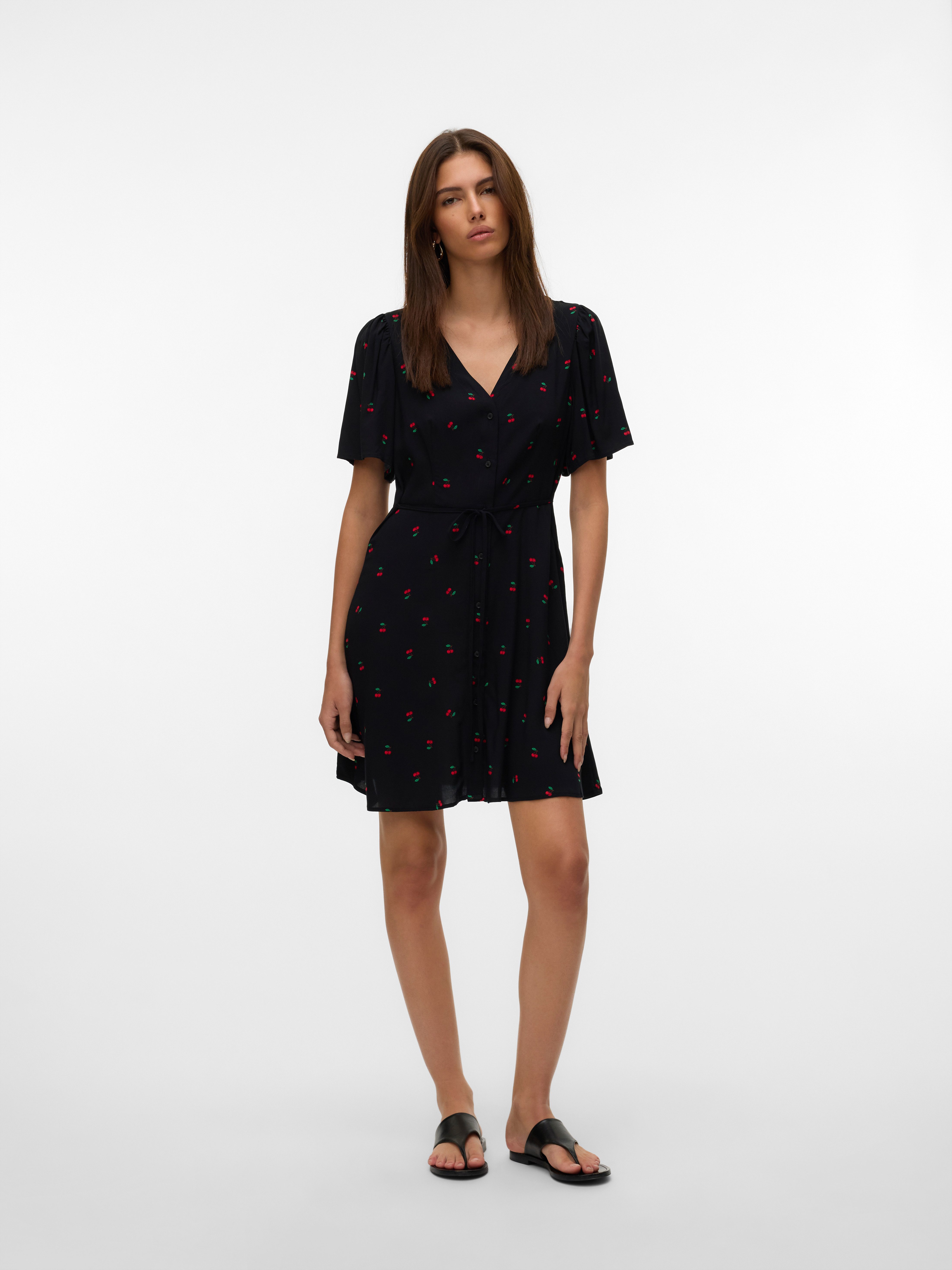 Vero Moda Mini-jurk VMALBA SS SHORT DRESS WVN NOOS