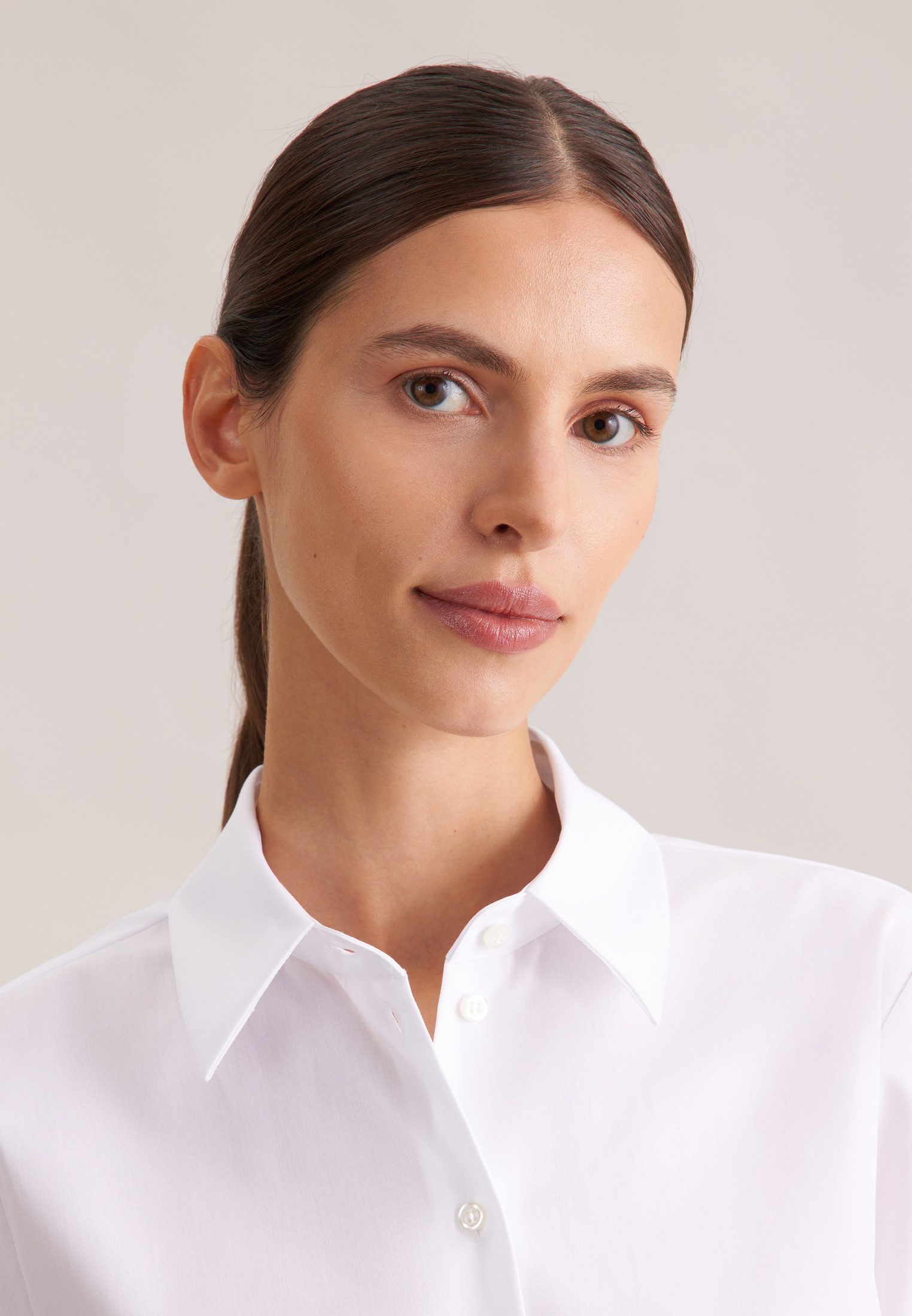 seidensticker Overhemdblouse 1/2 kraag uni