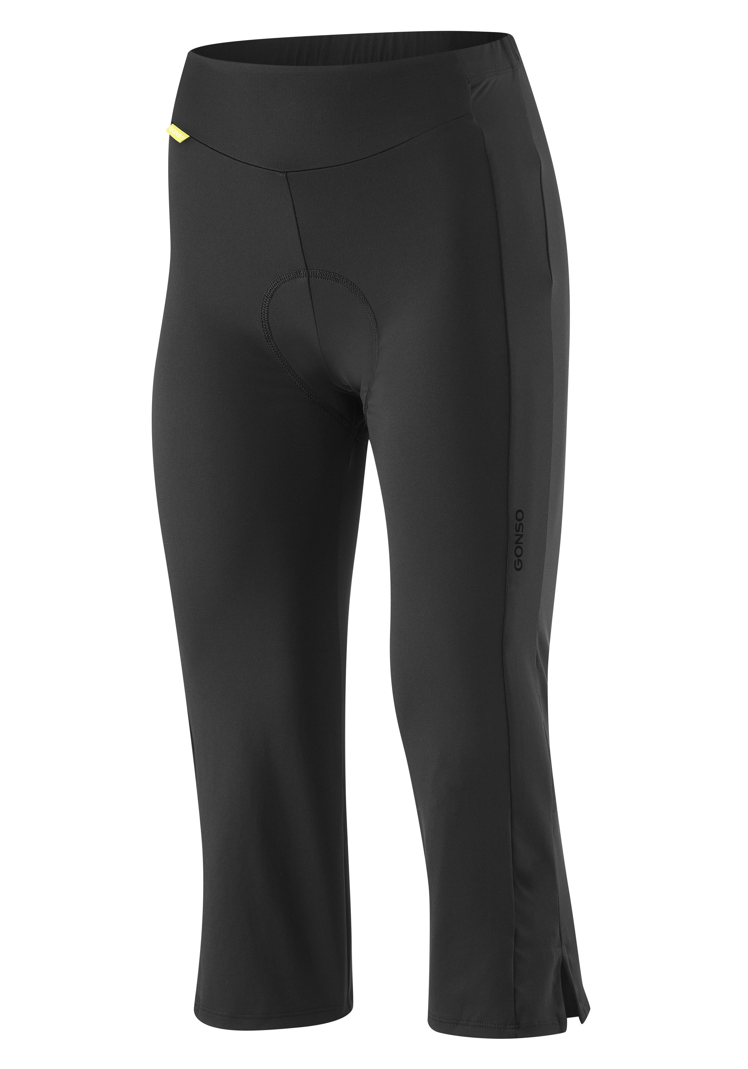 Gonso Fietsbroek Essential Tight 3/4 Flared W Dames fietsbroek met zitkussen, racebroek