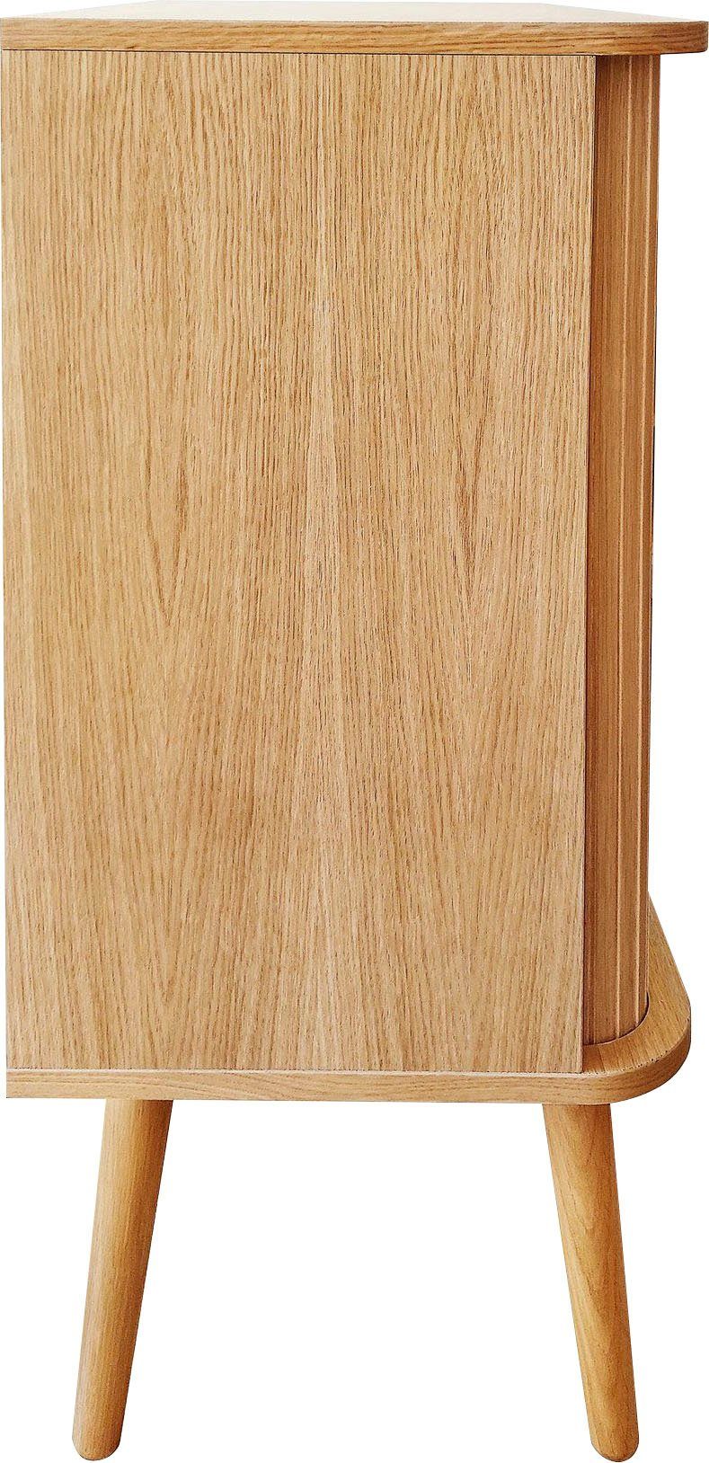 Woodman Highboard Rove Opbergkast bijzonder ontwerp, breedte 83 cm, met eikenfineer