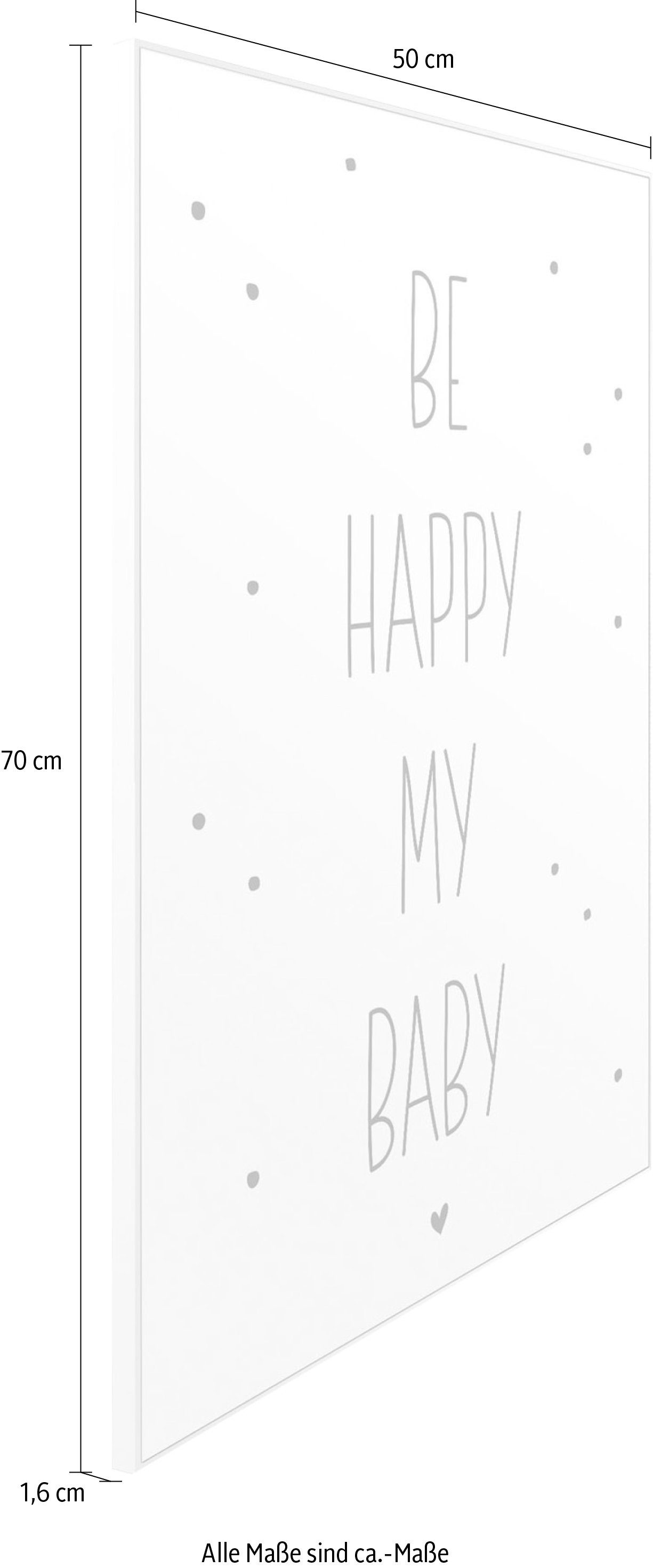 Reinders! Artprint Slim Frame White 50x70 Be Happy My Baby