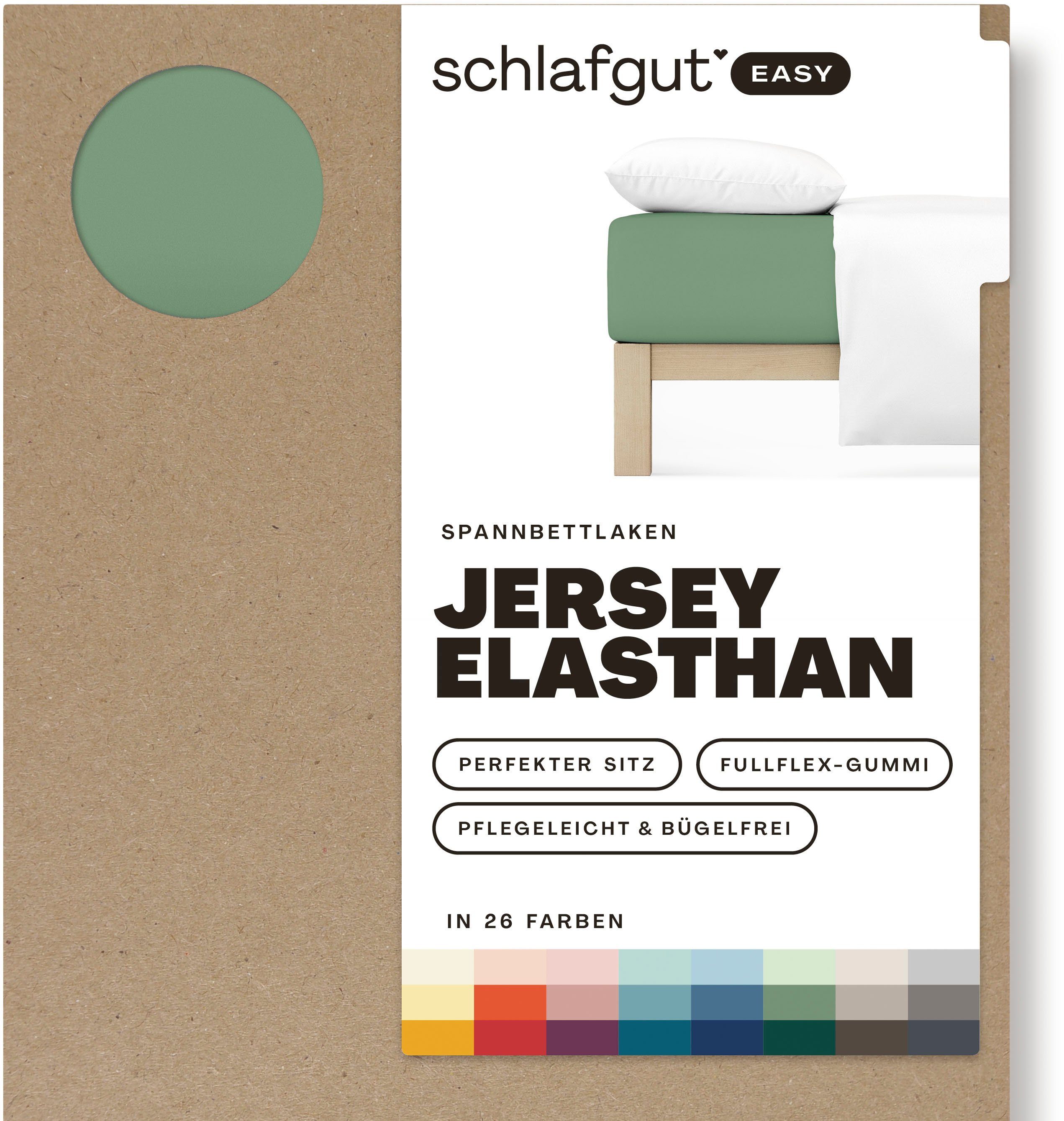 Schlafgut Hoeslaken EASY jersey elastaan MADE IN GREEN by OEKO-TEX® (1 stuk)