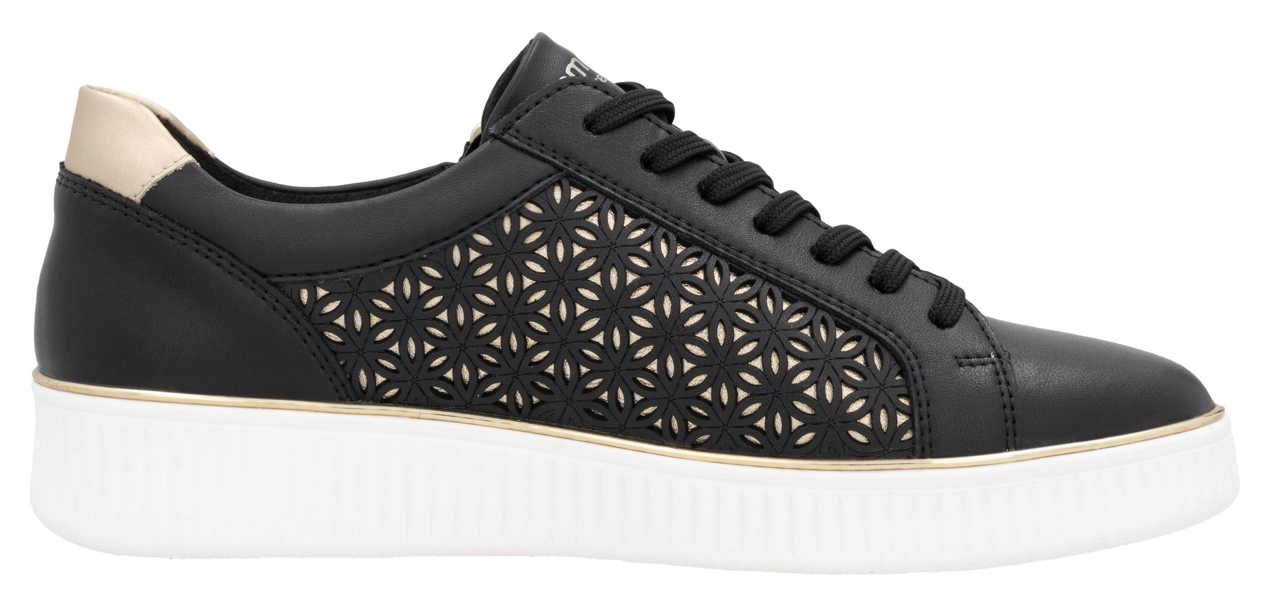 Remonte Plateausneakers , vrijetijdsschoen, veterschoen, lage schoen met perforatie