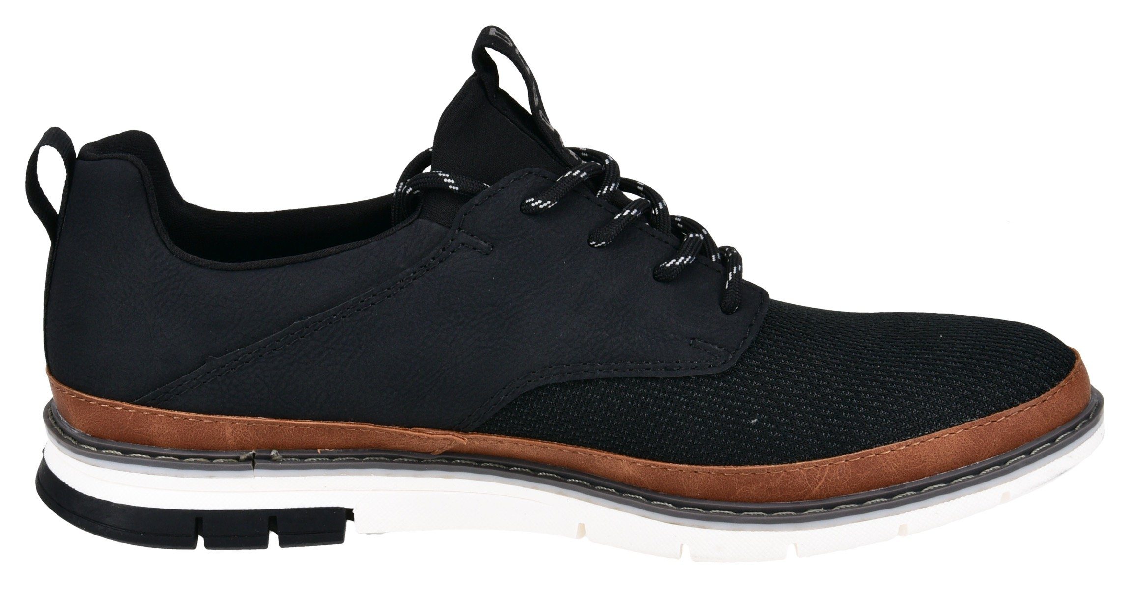Bugatti Veterschoenen met gaatjespatroon, vrijetijdsschoen, lage schoen, veterschoen