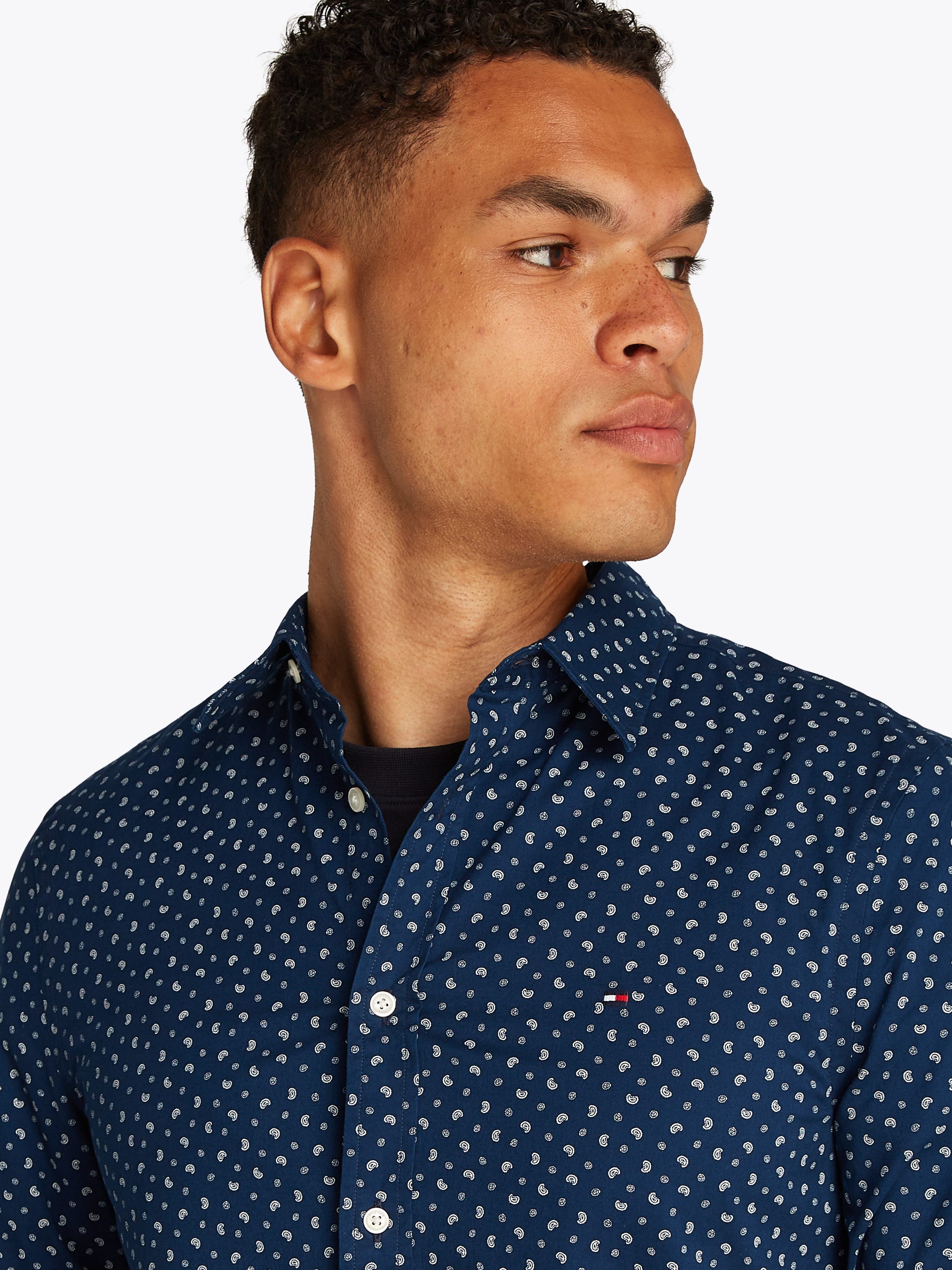 Tommy Hilfiger Overhemd met lange mouwen FLEX POPLIN AOP SF SHIRT