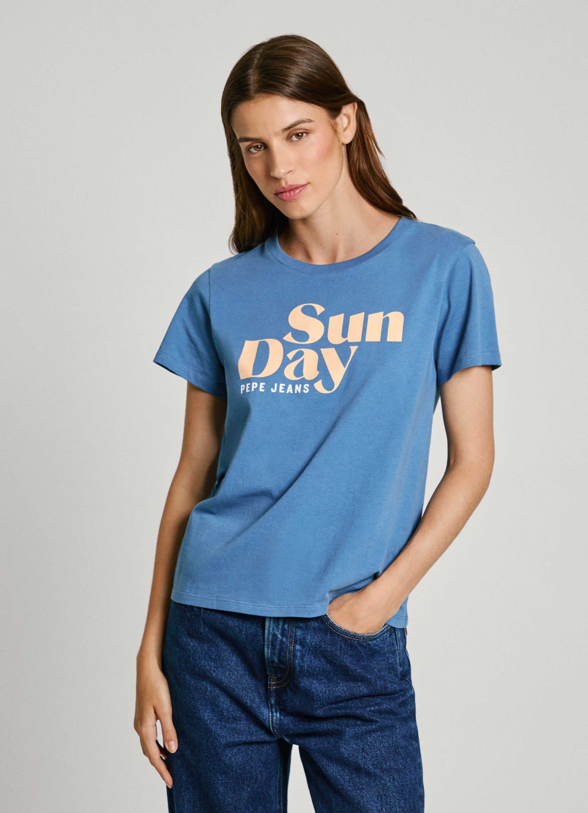 Pepe Jeans T-shirt Effie dames t-shirts maat XL blauw