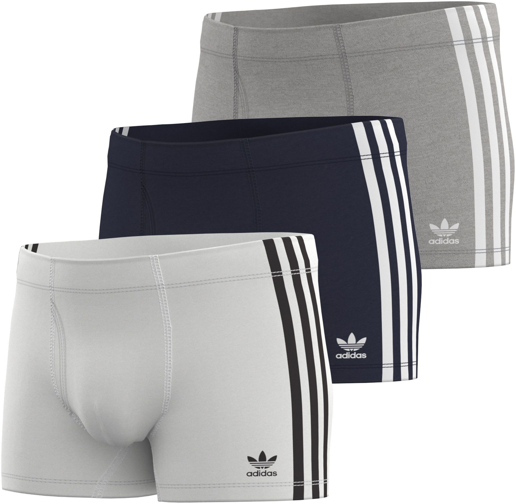 adidas Originals Boxershort Comfort Flex Cotton met sneldrogende eigenschappen (set, 3 stuks) jongens boxershorts maat M (5) multicolor
