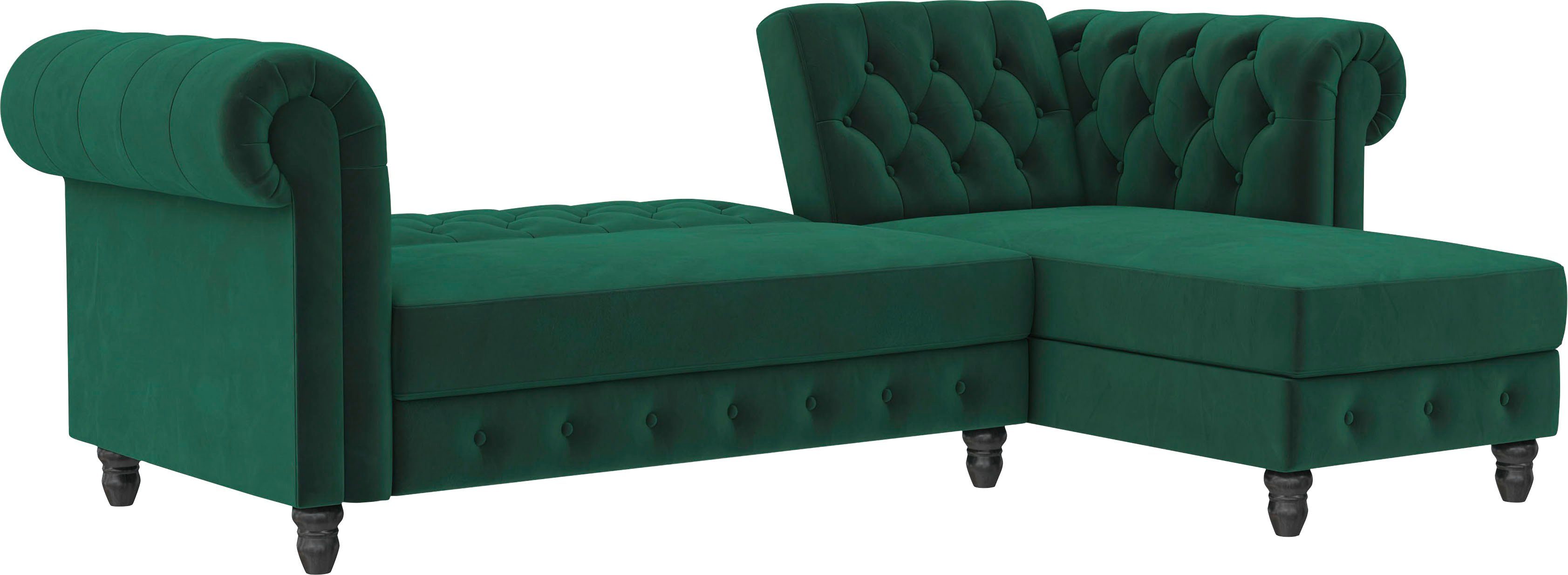 Dorel Home Hoekbank Felix, L-model, 241 cm (ligoppervlak108x195 cm), récamier verwisselbaar,