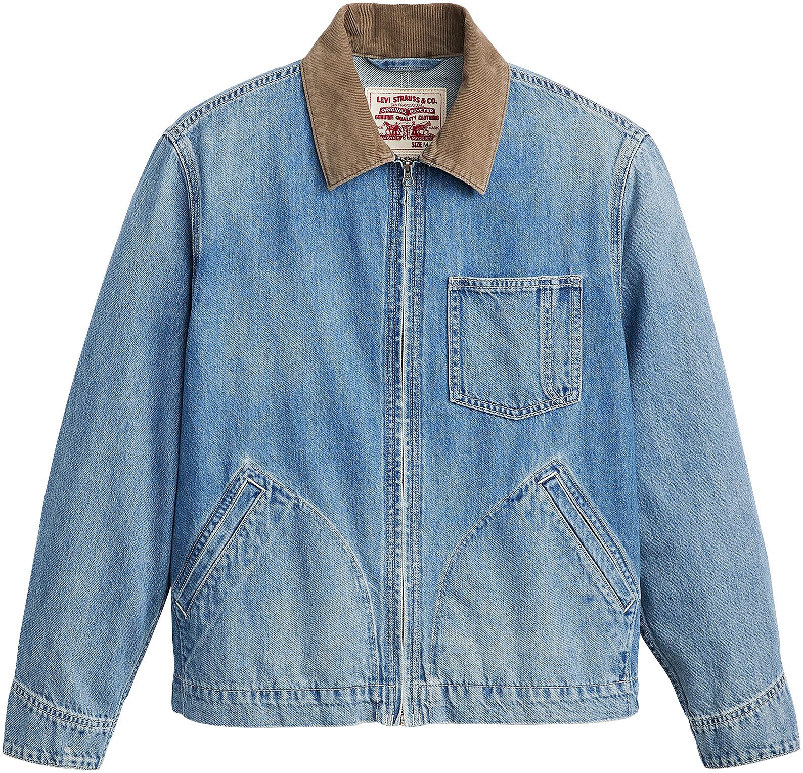 Levi's® Jeansjack FULL ZIP MECHANICS TRKR met rits en kraag met cord-inzet