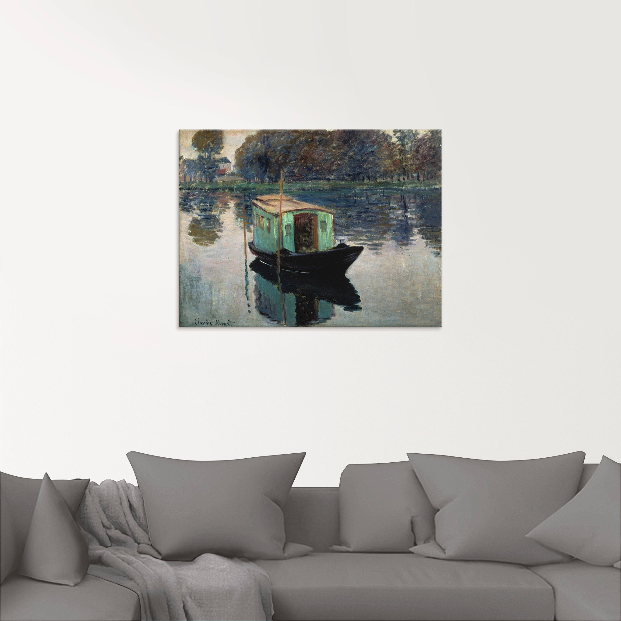 Artland Print op glas De atelierboot. 1874 in verschillende maten