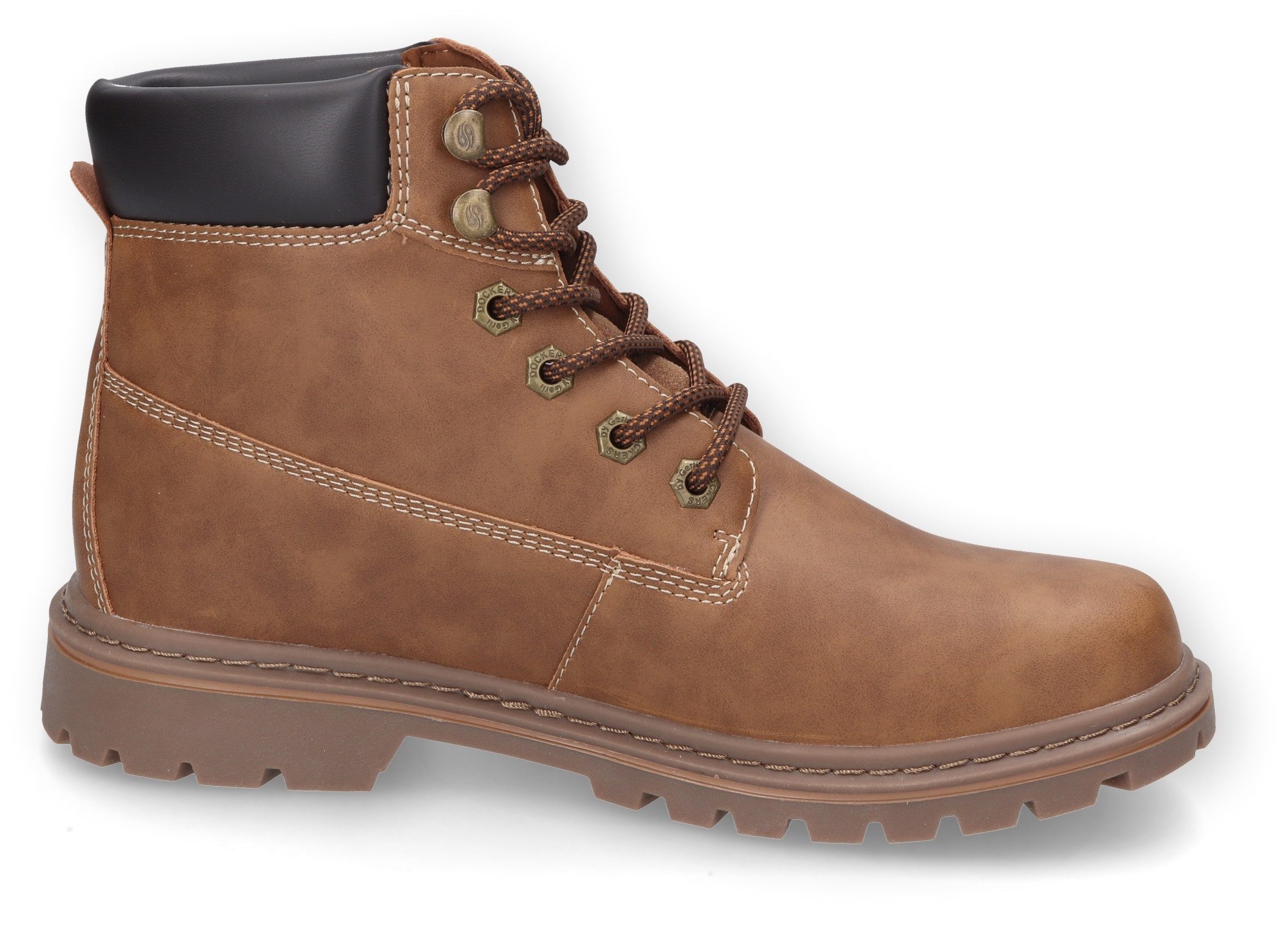 Dockers by Gerli Veterlaarzen Worker boots, wandelschoenen, veterschoenen met blokhak