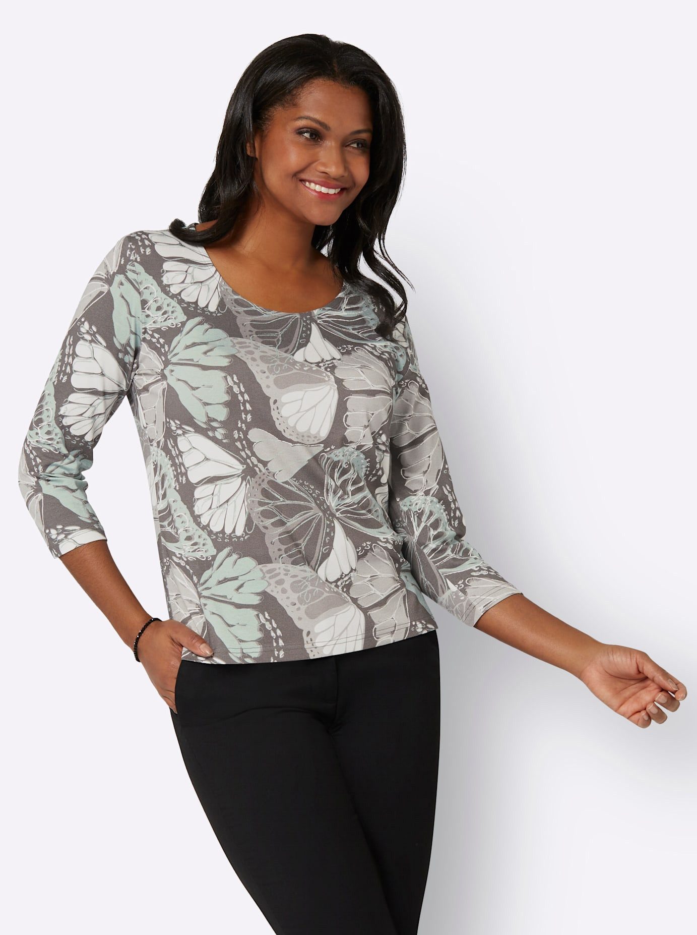 Lady Shirt met print Shirt (1-delig)