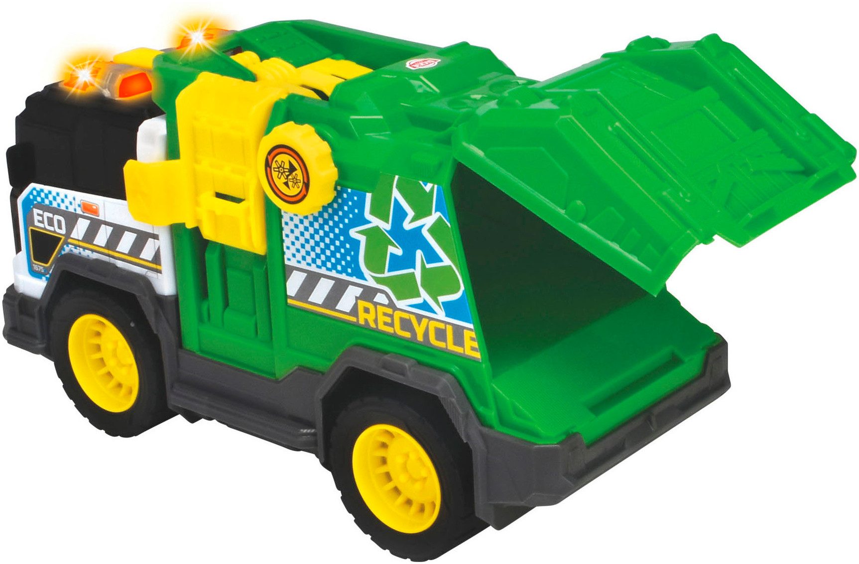 Dickie Toys Speelgoed vrachtwagen Recycle Truck met licht en geluid