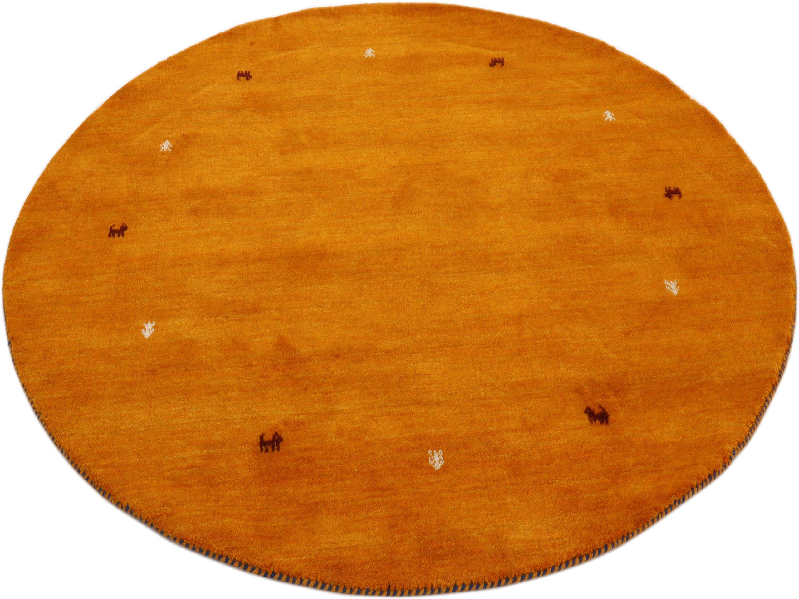 carpetfine Wollen kleed Gabbeh uni zuivere wol met de hand geweven, gabbeh diermotief warm omgevingsklimaat vele maten