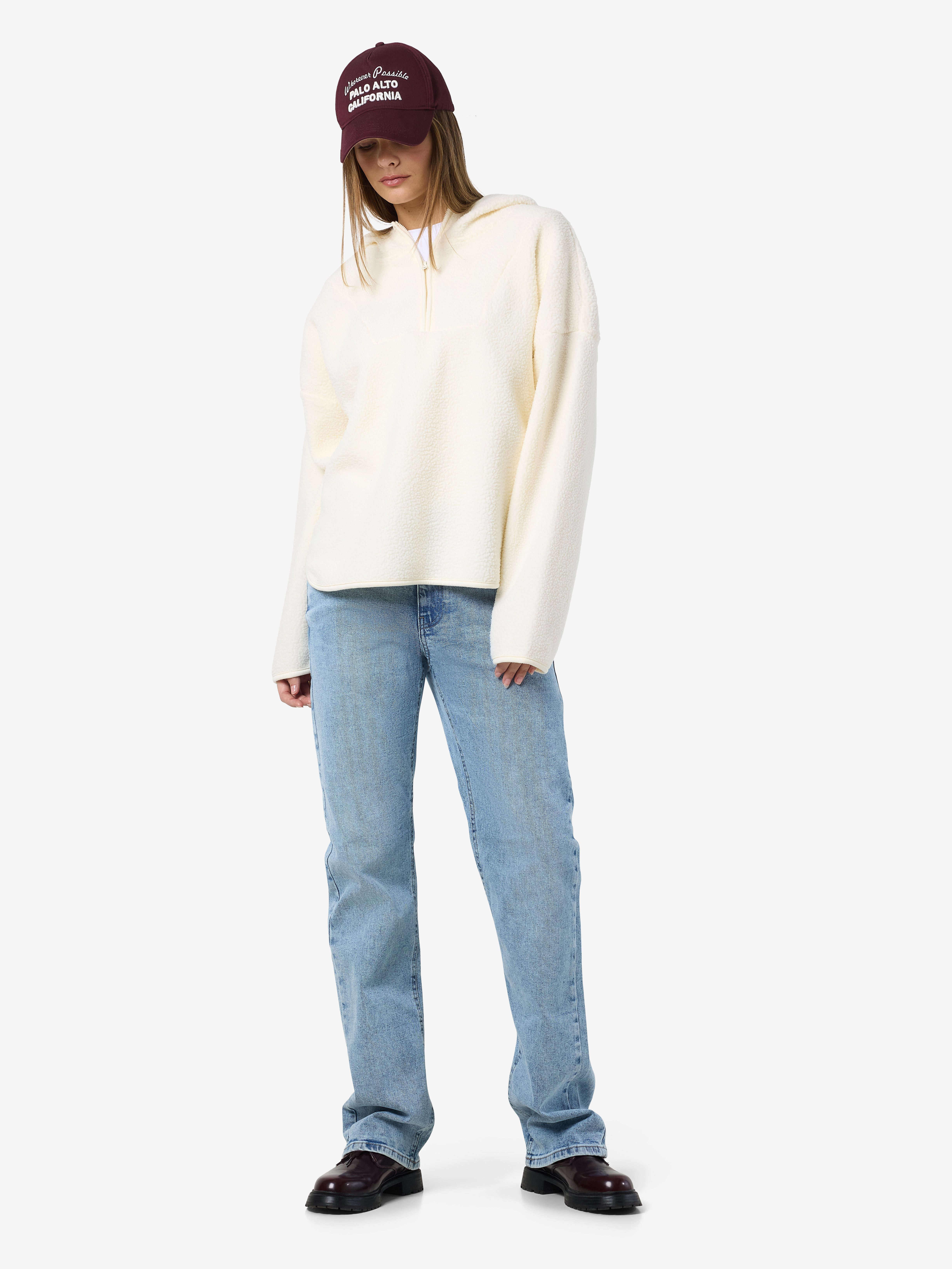 Noisy may Fleecetrui NMCOZY L/S HALFWAY ZIP SWEATER JRS NOOS