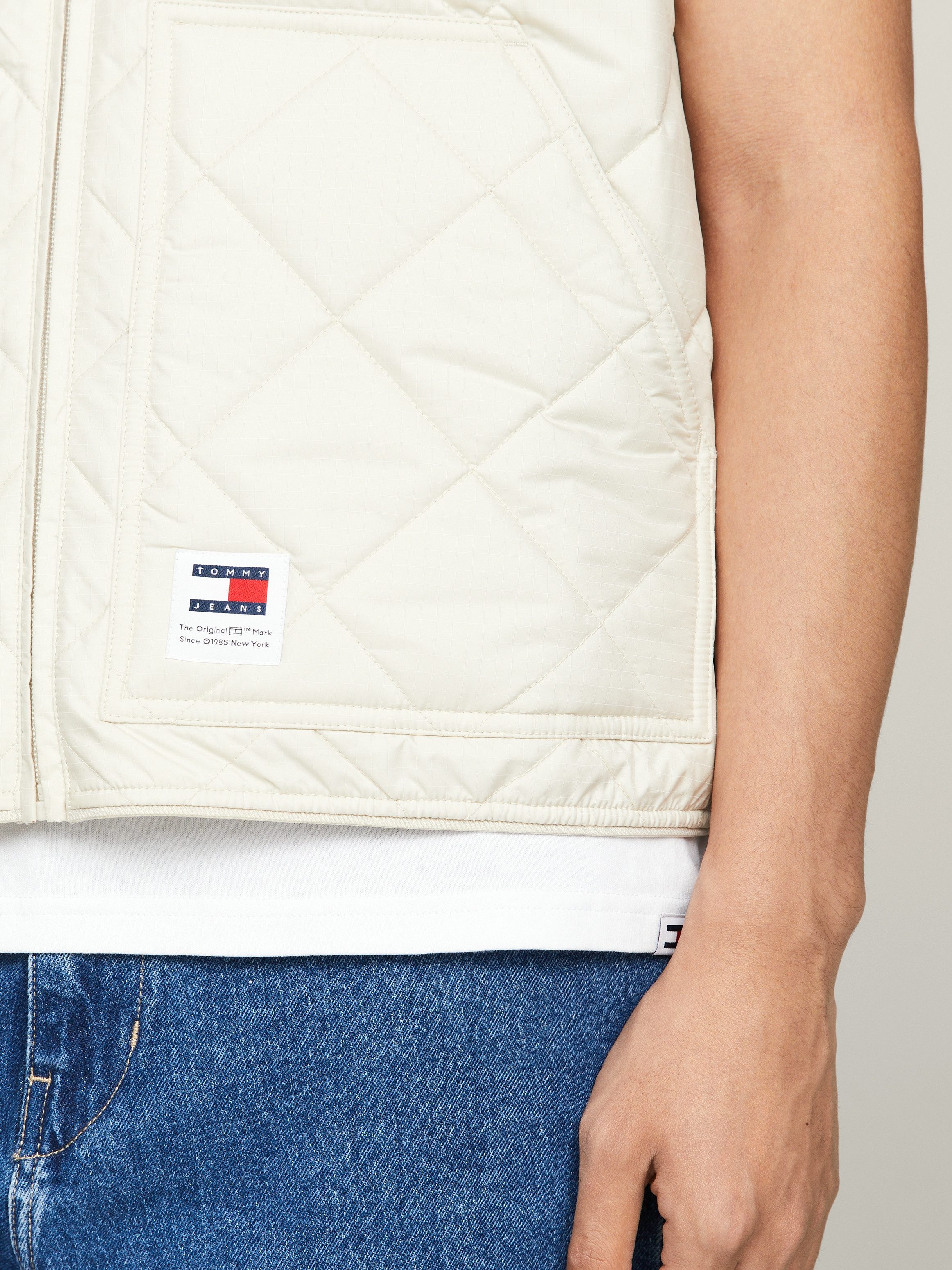 TOMMY JEANS Bodywarmer TJM REG ENTRY VEST met modieus ruitpatroon