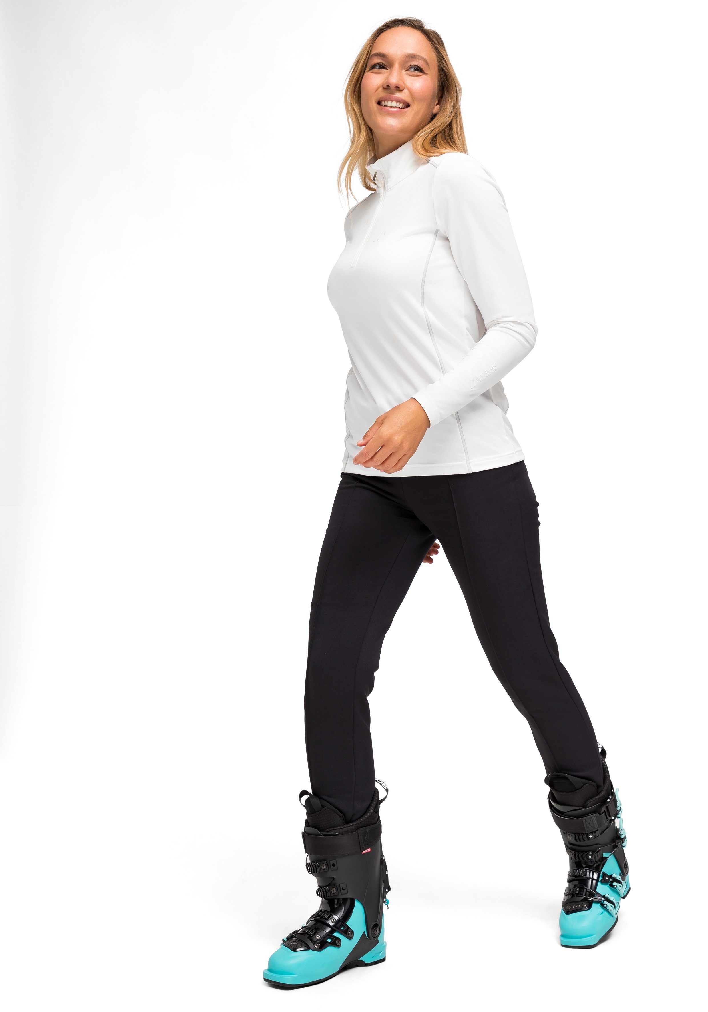 Maier Sports Skibroek Sonja Slim fit broek met voetbandjes, elastisch, elegant model