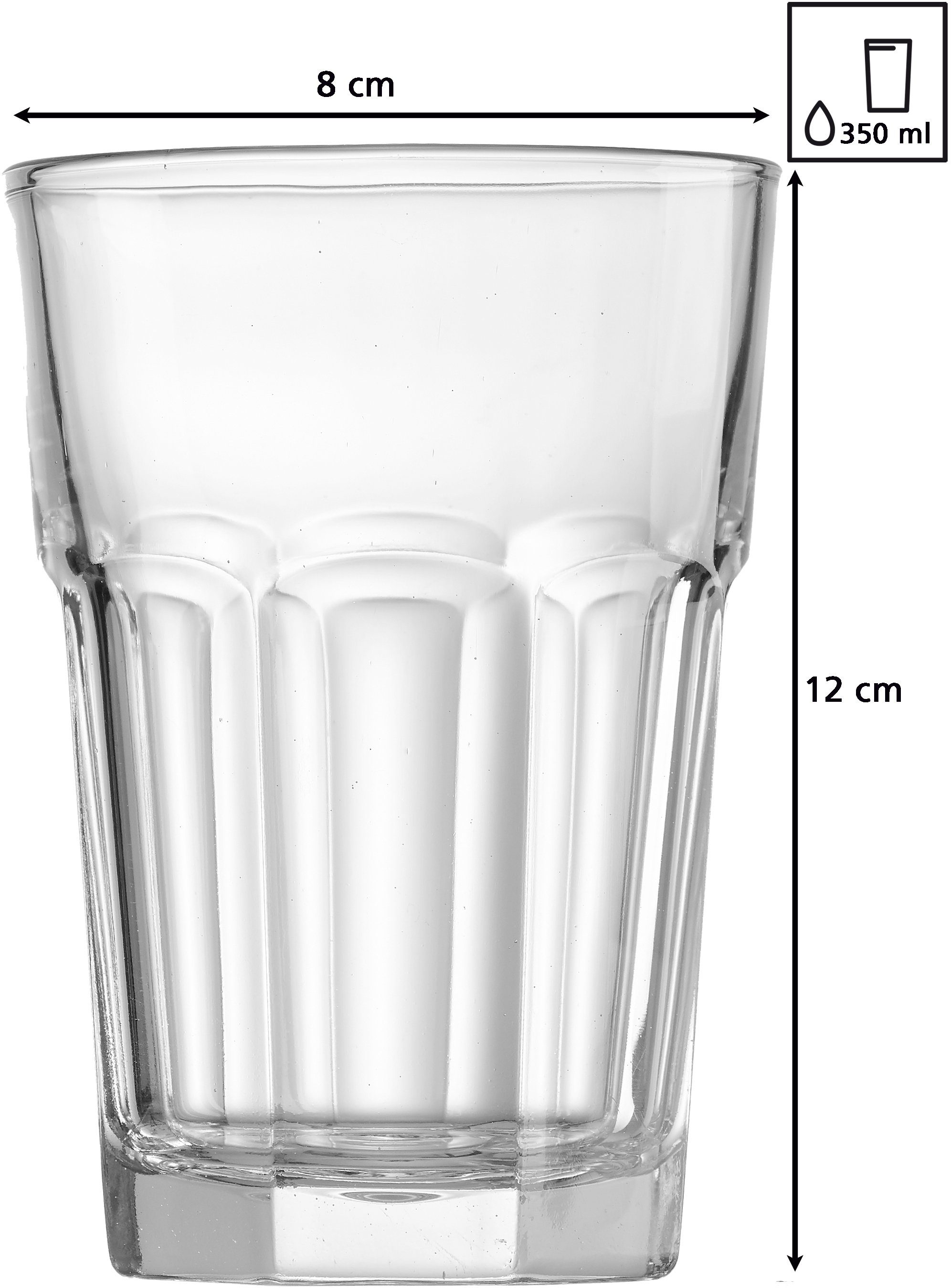 Ritzenhoff & Breker Glazenset Riad Facetten-look(set, 6-delig)