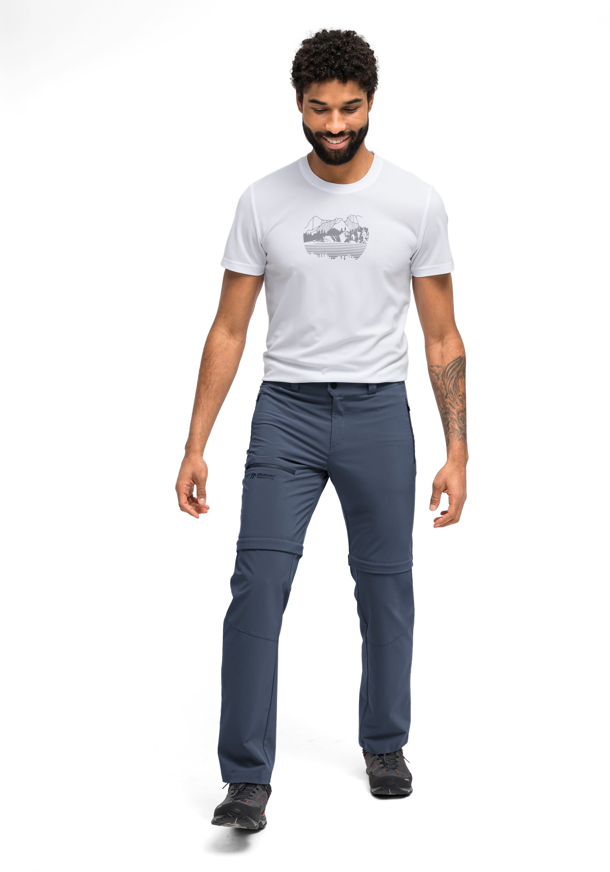 Maier Sports Functionele broek Latit zip M Heren wandelbroek, afritsbare outdoorbroek, 4 zakken, regular fit