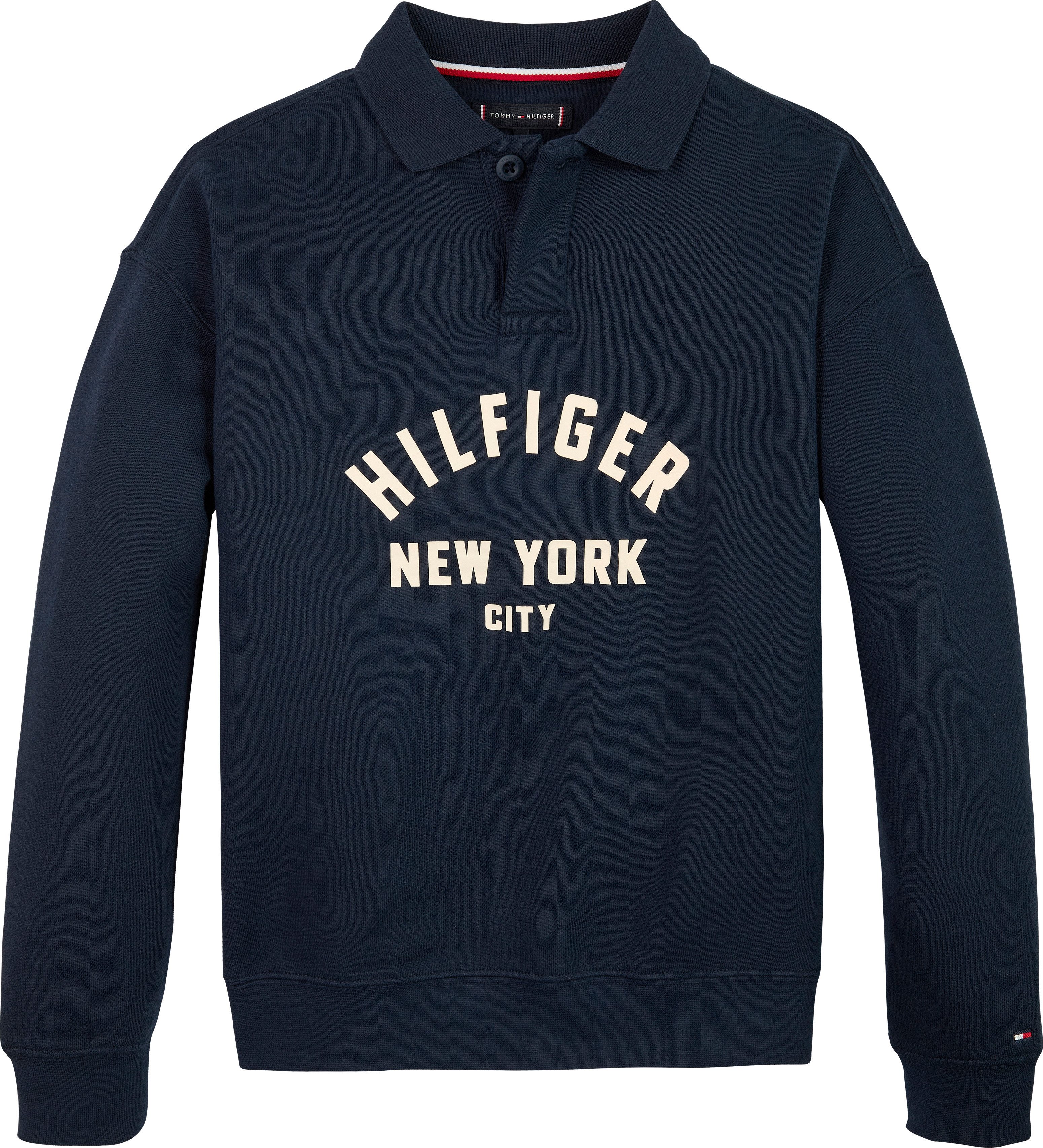 Tommy Hilfiger Sweatshirt HILFIGER GRAPHIC SWEATSHIRT voor kinderen tot 16 jaar, met polokraag