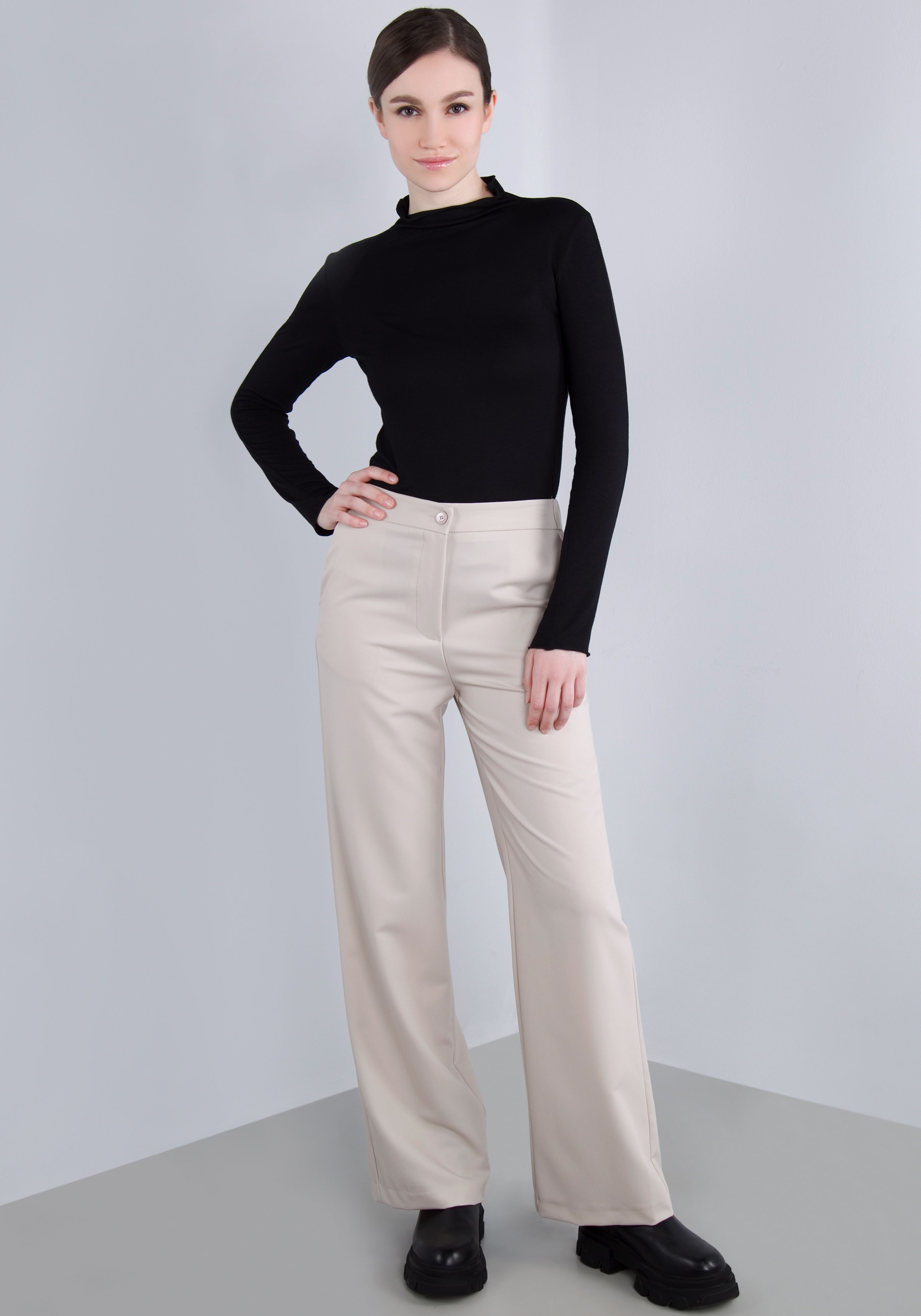 IMPERIAL Stoffen broek , casual wijde broek met elastische tailleband aan de achterkant