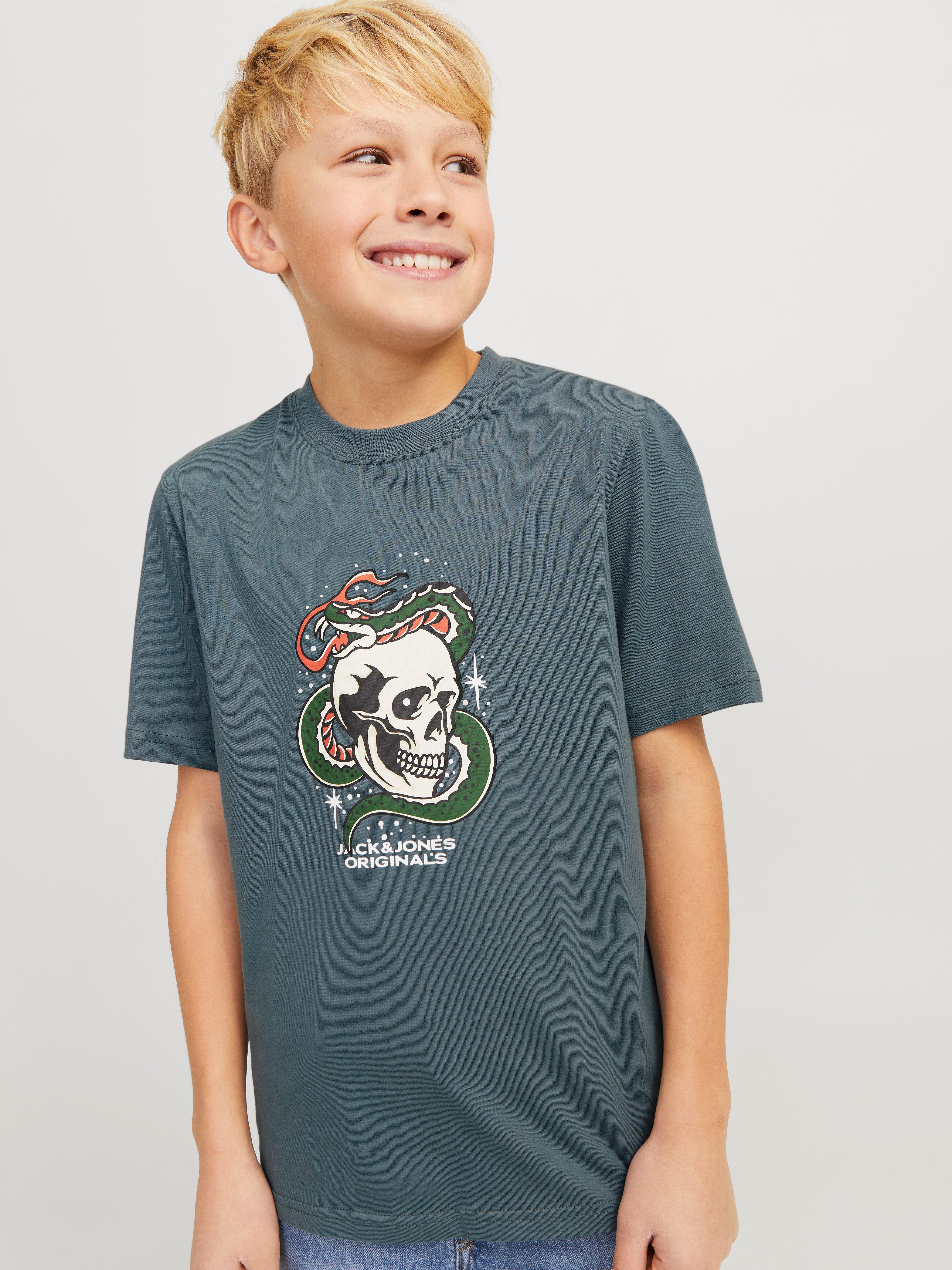 Jack & Jones Junior T-shirt JORANATOMY SKULL TEE SS CREW NECK SN JNR