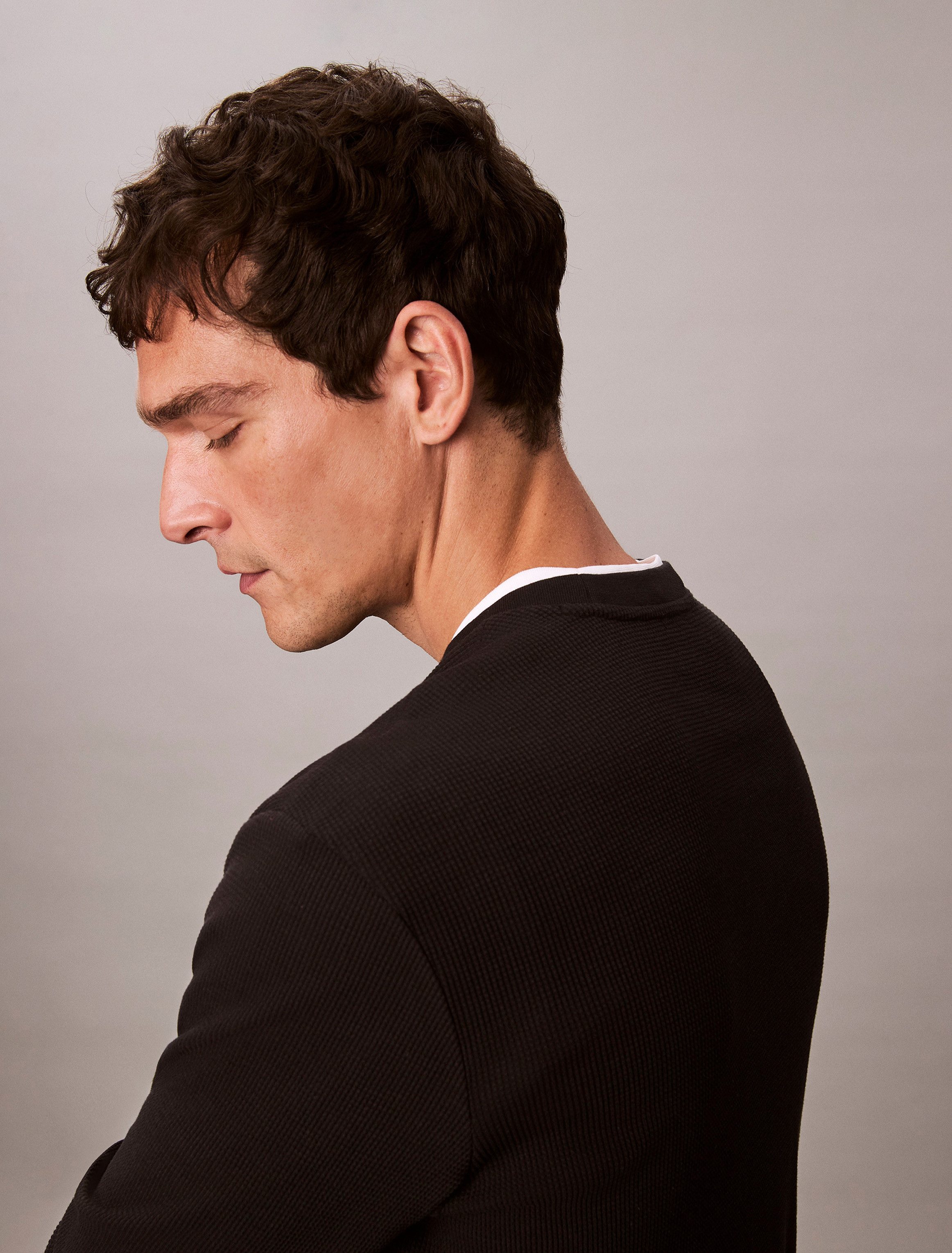 Calvin Klein Shirt met lange mouwen LS WAFFLE BADGE CREWNK TEE