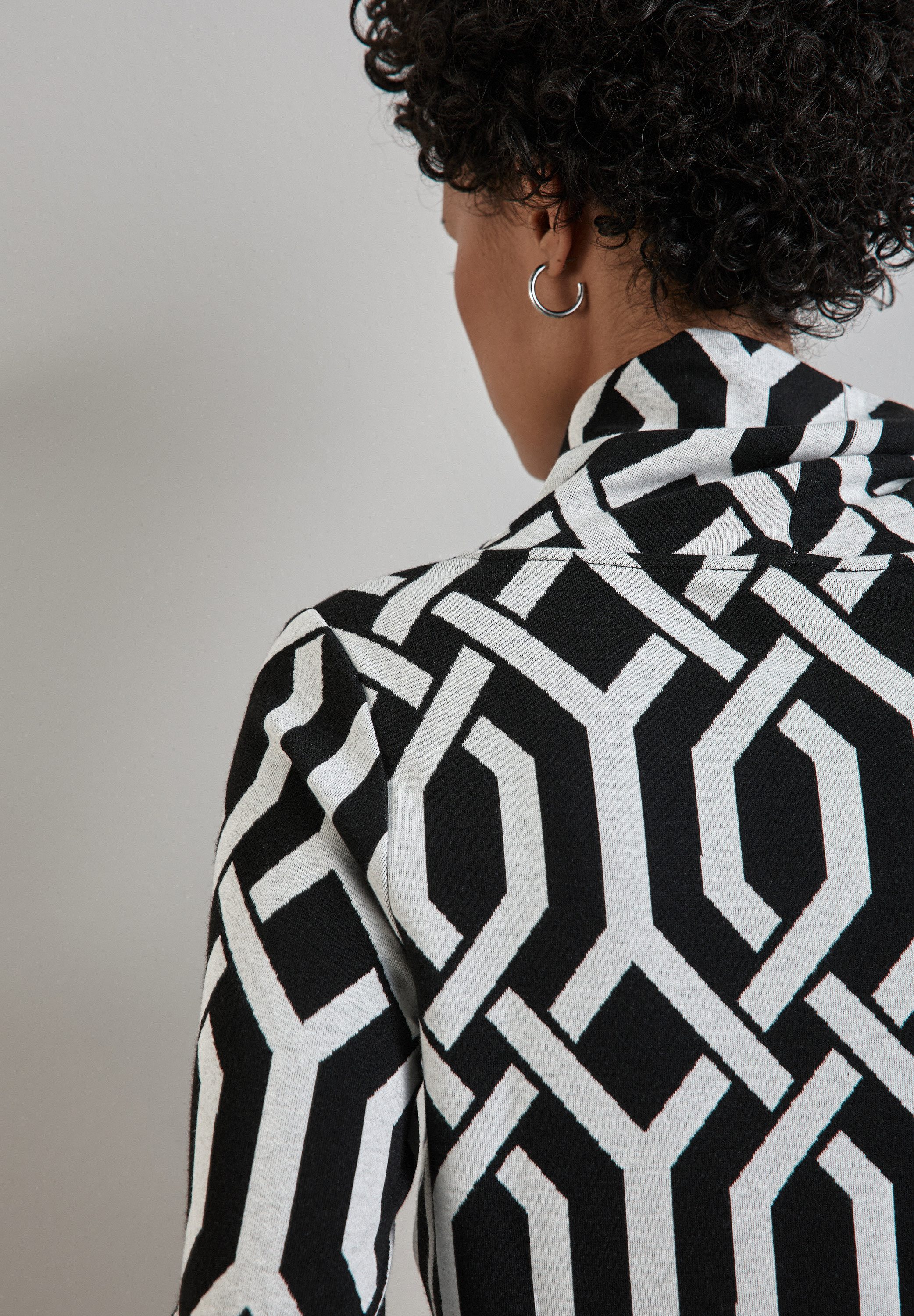 STREET ONE Shirt met lange mouwen met jacquard motief