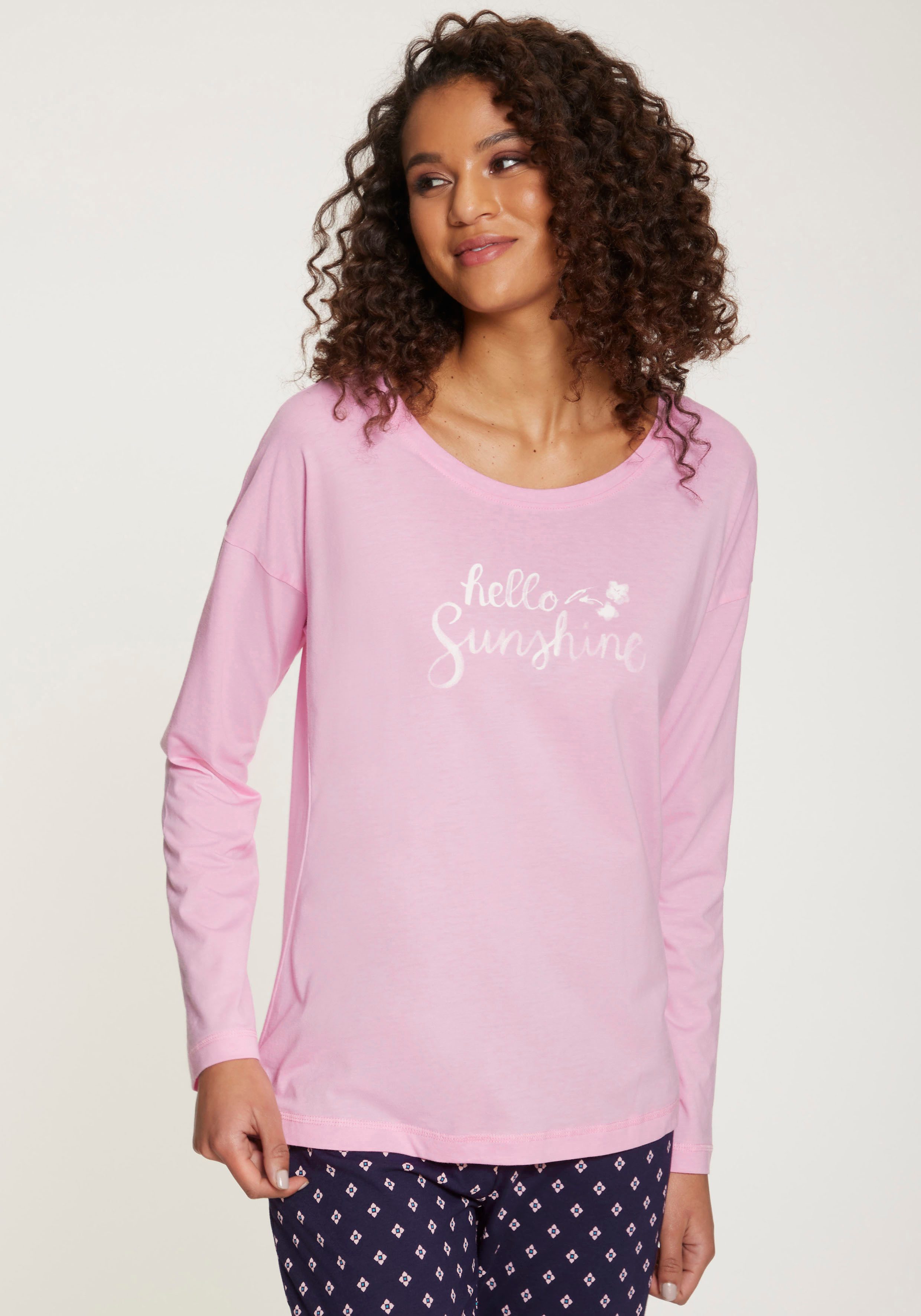 Vivance Dreams Pyjama top met frontprint dames pyjama's maat 36/38 roze