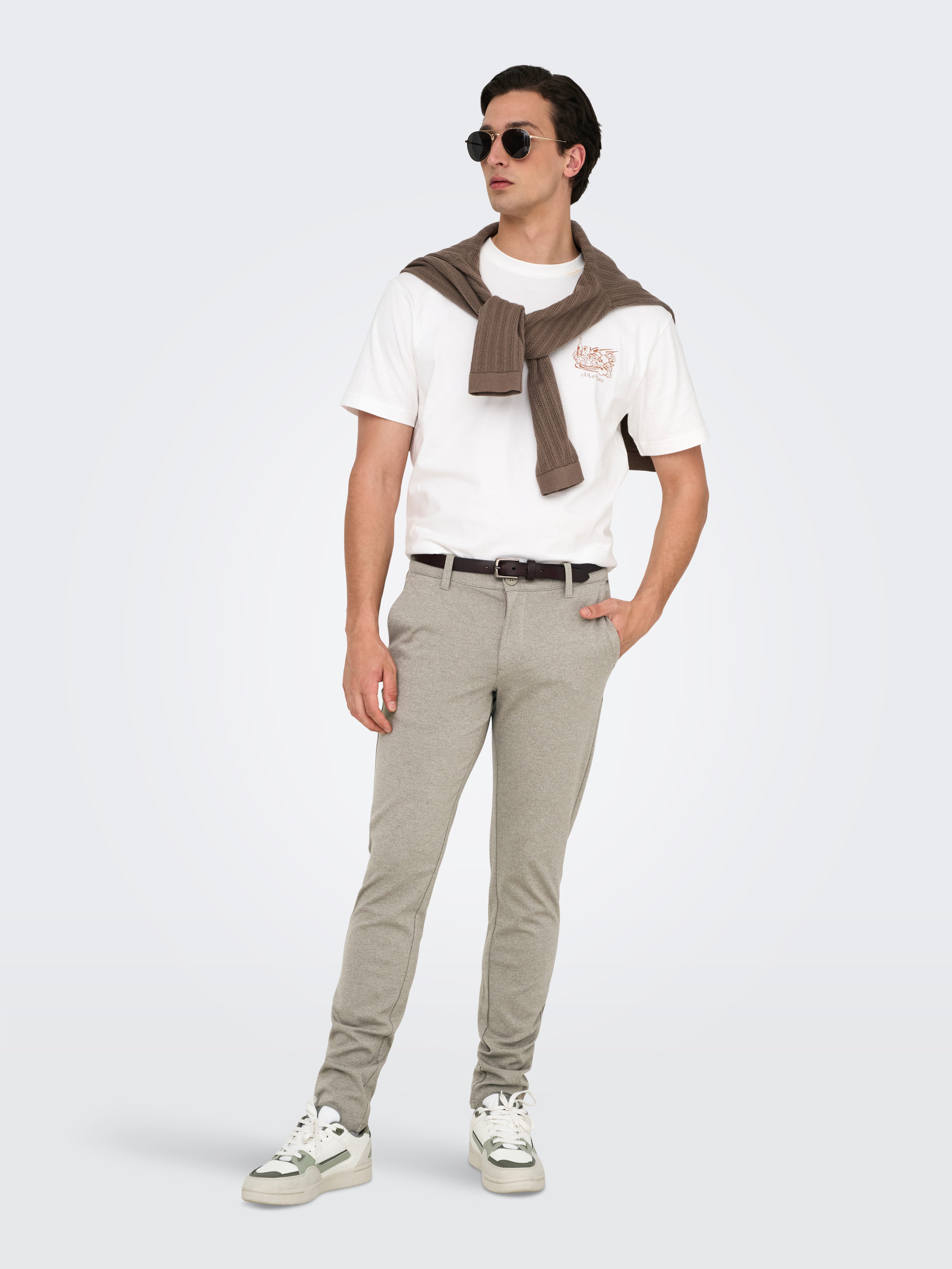 ONLY & SONS Chino met gesloten achterzakken