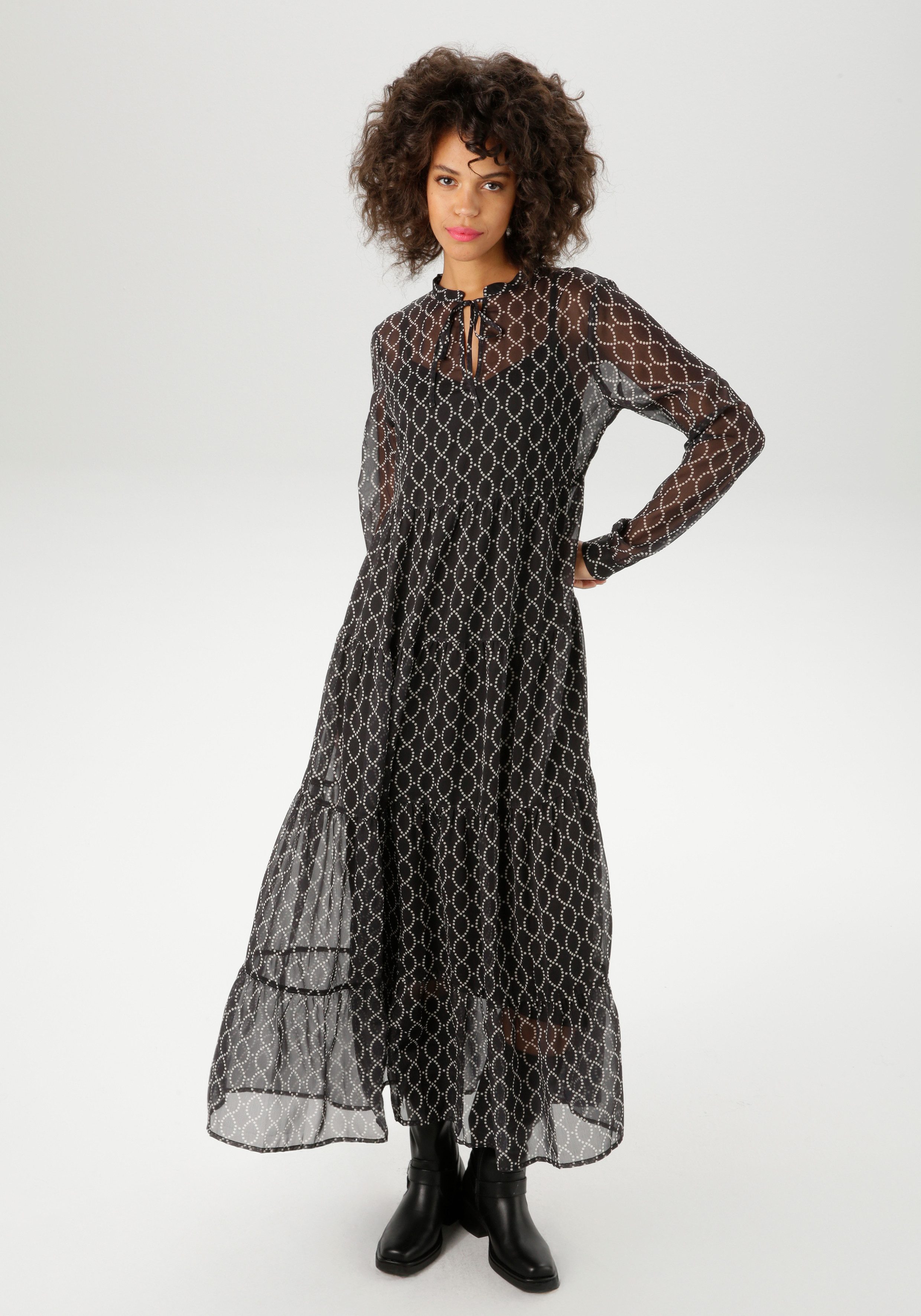 Aniston CASUAL Maxi-jurk (Met jersey onderjurk)