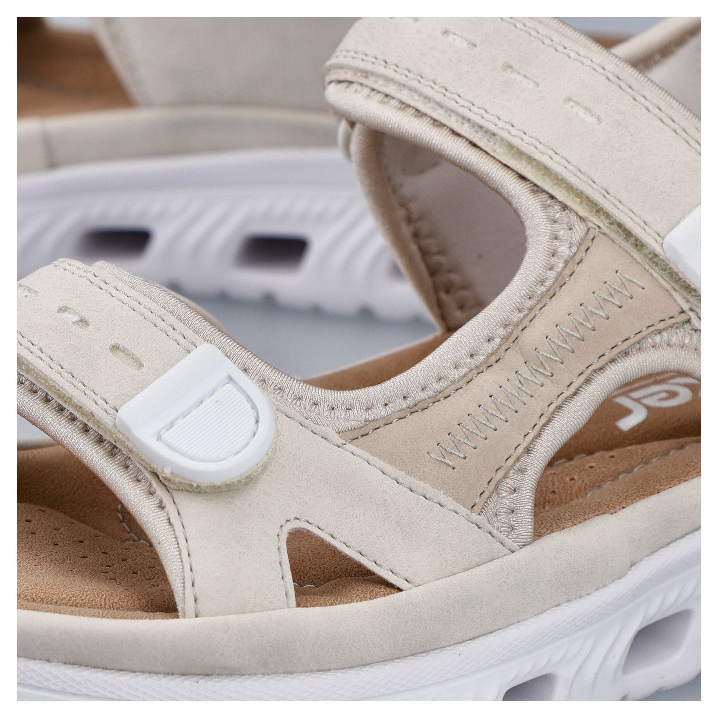 RIEKER Sport Sandalen , zomerschoen, sandaal, plateauhak, met klittenbandsluiting