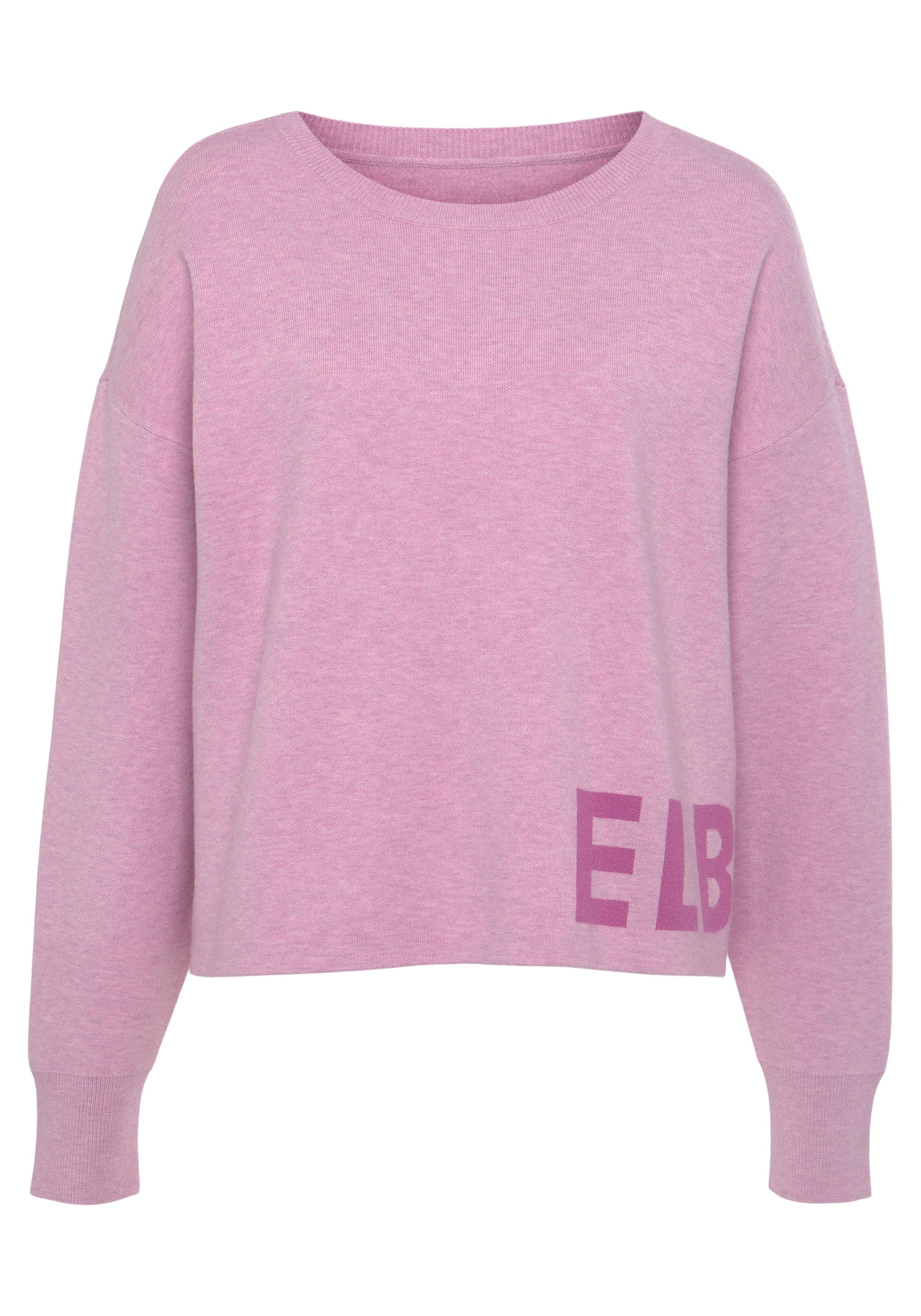 Elbsand Gebreide trui -Loungesweatshirt van hoogwaardig breiwerk met gebreid logo, loungewear