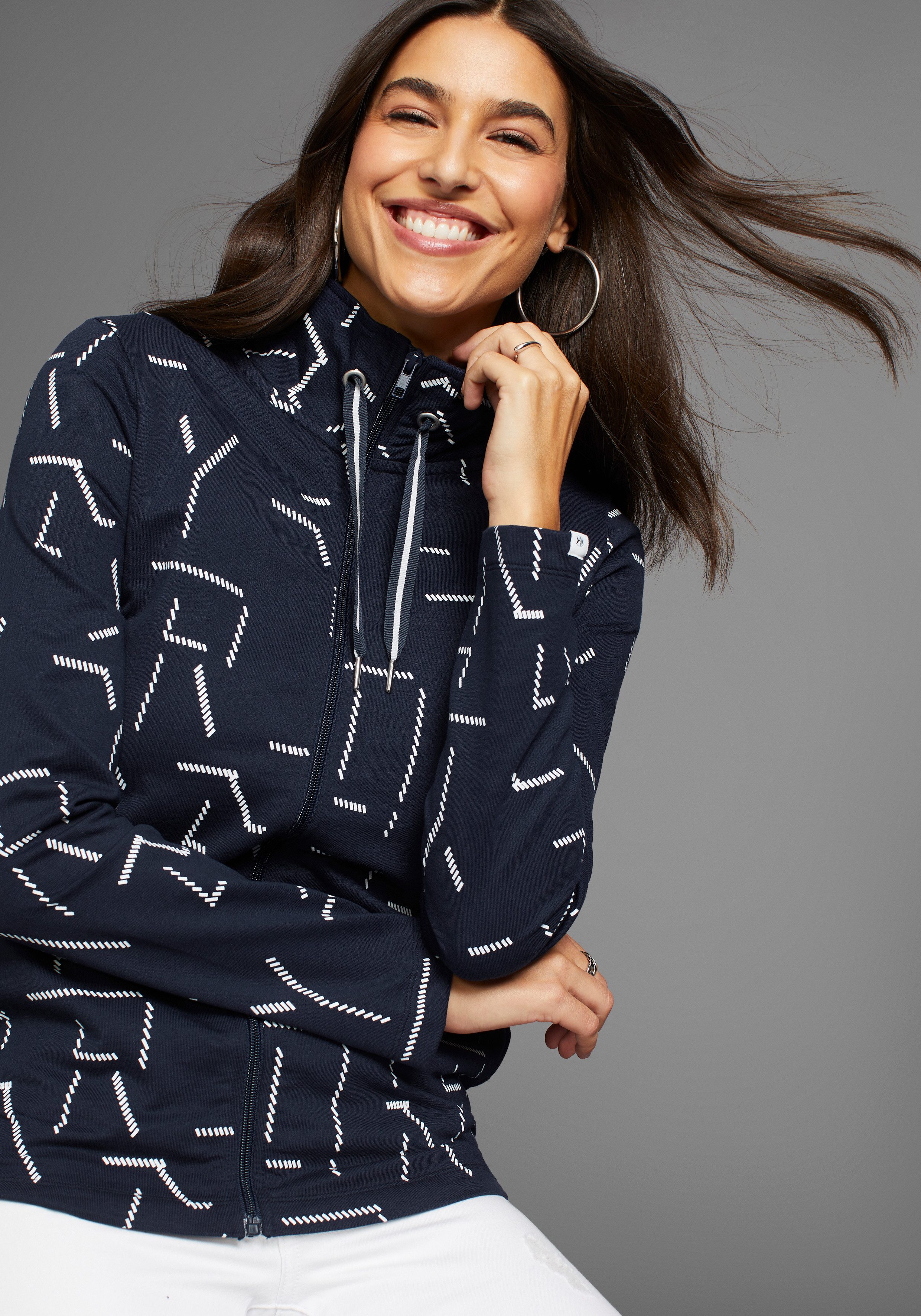 DELMAO Sweatvest met print all-over nieuwe collectie