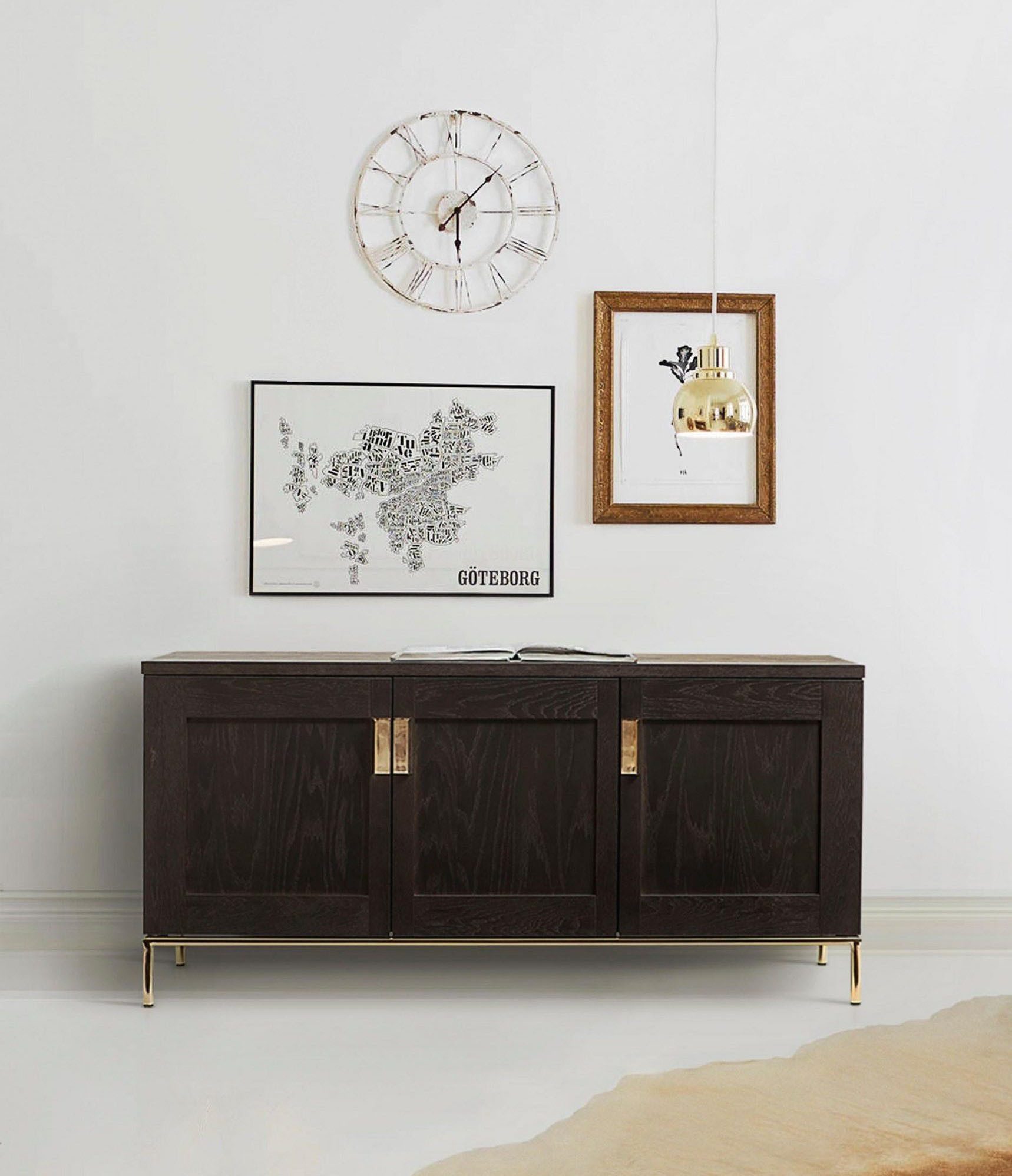 Woodman Dressoir Parlan Kast, soft-close, breedte 150 cm, FSC dressoirs bruin