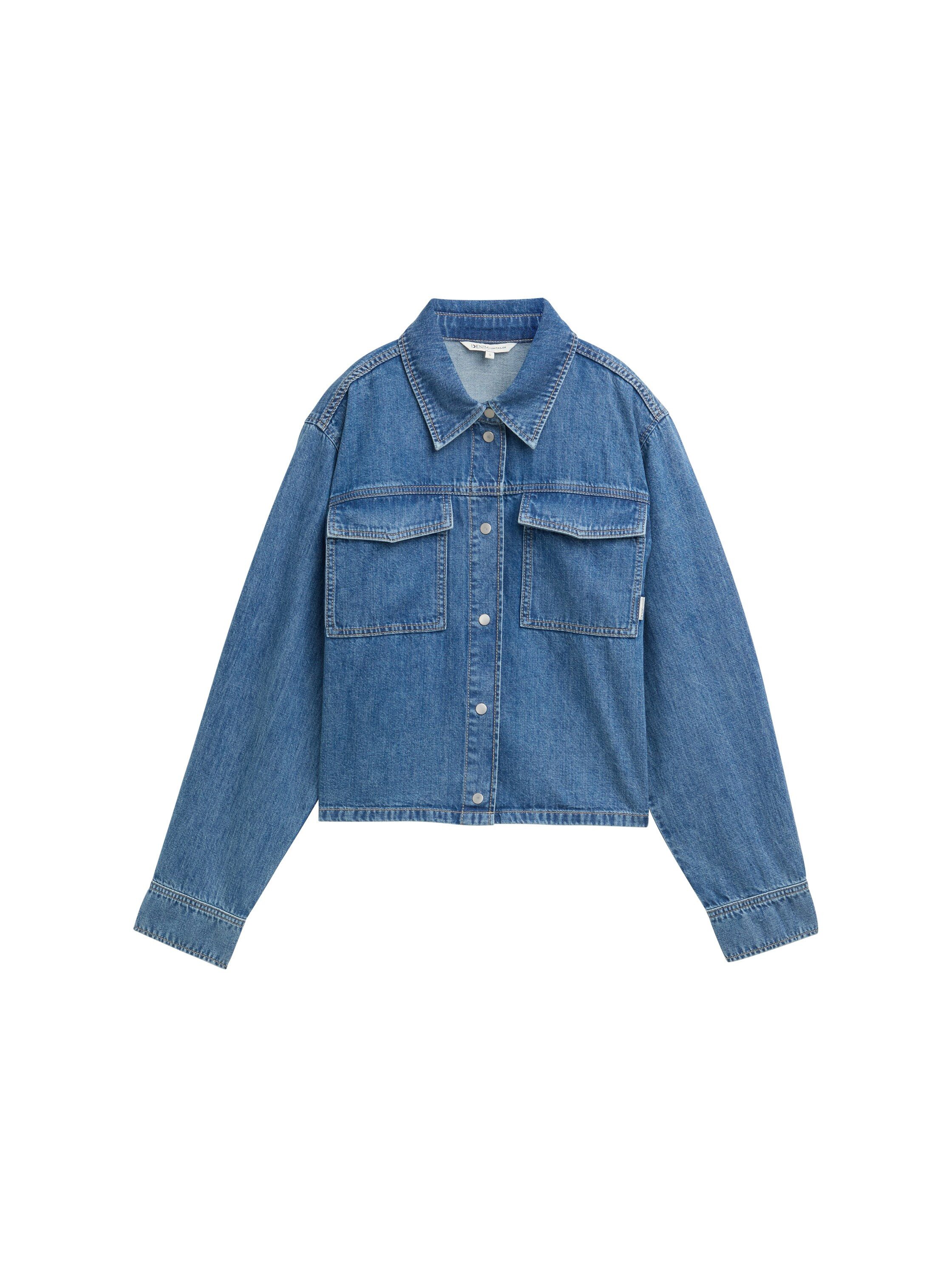 Tom Tailor Denim Jeans blouse met borstzakken