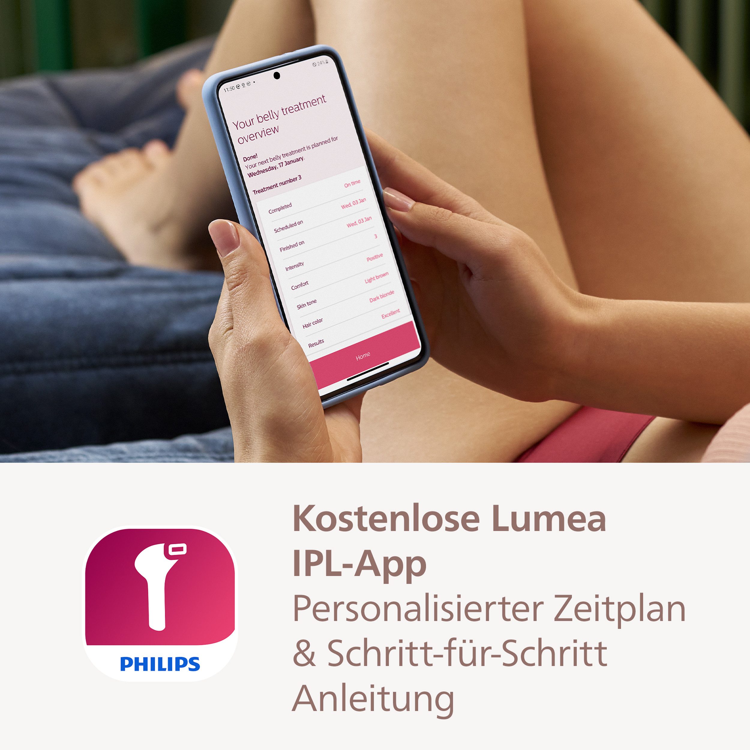 Philips IPL-ontharingsapparaat Lumea S9000 BRI955/00 3 opzetstukken (lichaam, gezicht en precisie-opzetstuk), draadloos