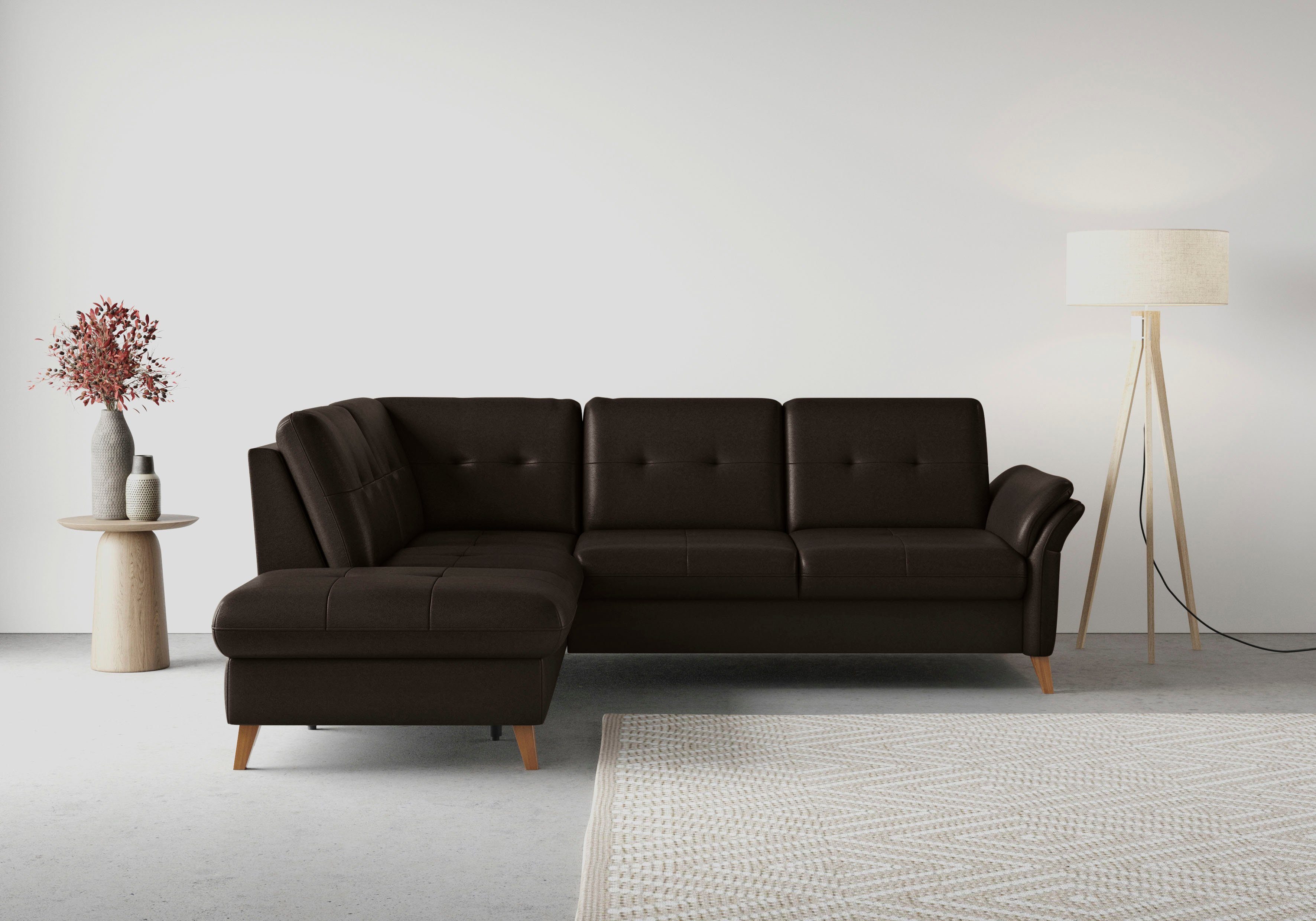 sit&more Hoekbank Göteborg inclusief zitdiepteverstelling, optioneel met bedfunctie & bedlade