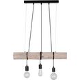 spot light hanglamp trabo short hanglamp, houten balk van massief grenenhout ø 8-12 cm, hout grijs gebeitst, bijpassende lm e27-exclusief, made in europe grijs