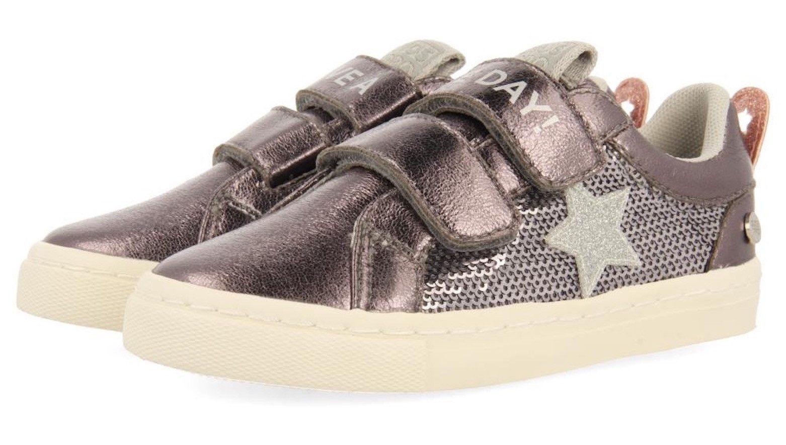 Gioseppo Sneakers ALSLEV Plateausneakers, klittenbandschoen, lage schoen met glitter