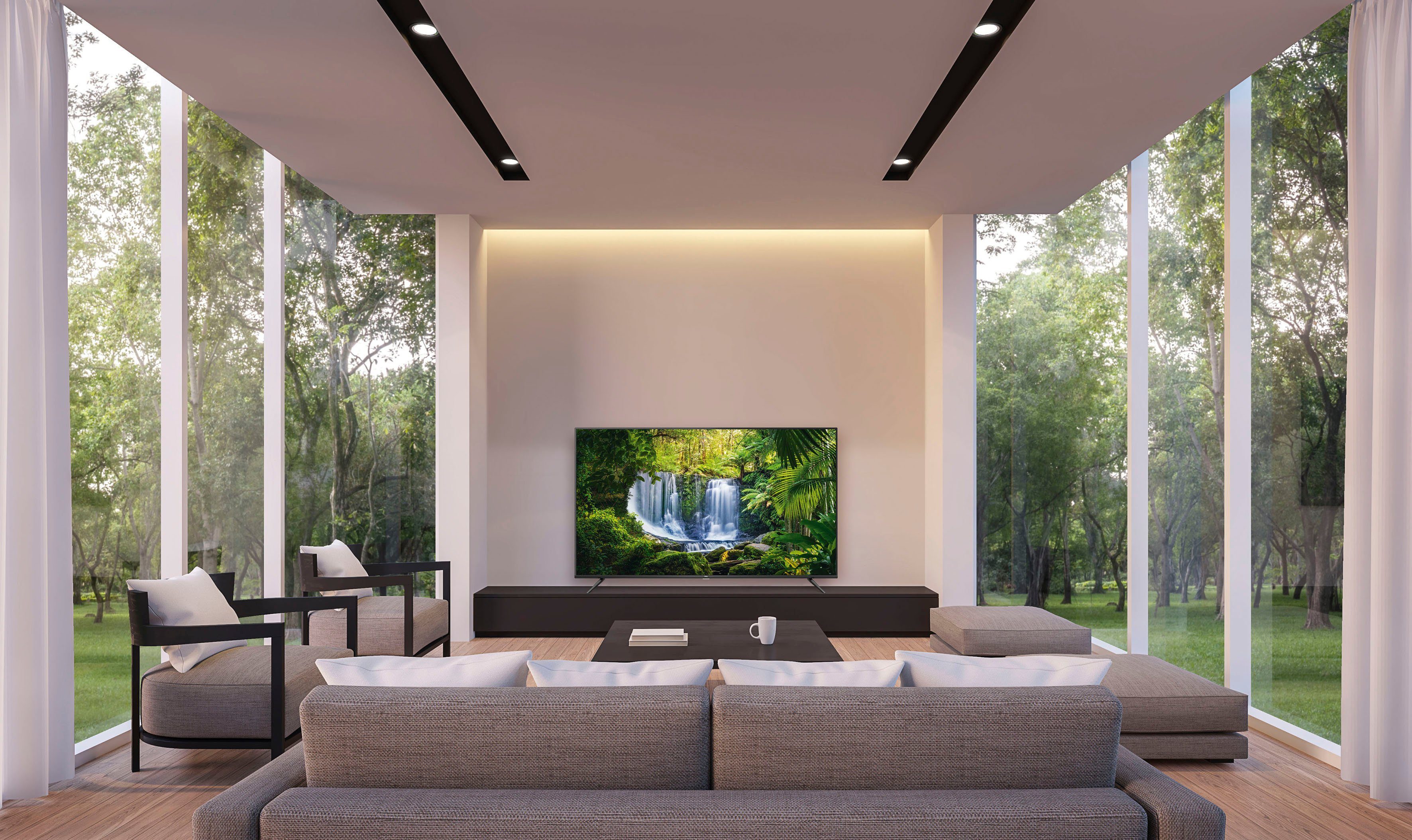 TCL Led-TV 75P616X1, 189 cm / 75", 4K Ultra HD, Smart TV, Android 9.0-besturingssysteem