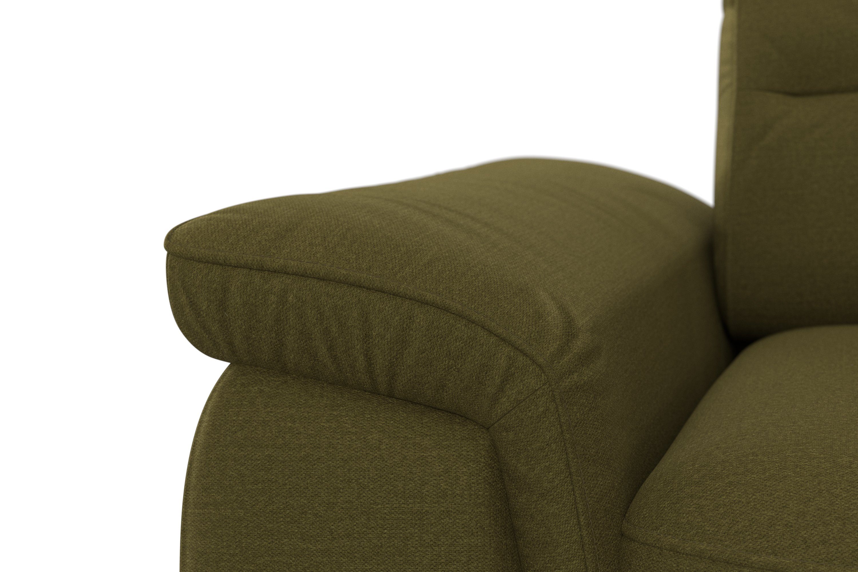 sit&more Hoekbank Sinatra L-vorm optioneel met verstelbare hoofdsteun en armleuning, metalen poten