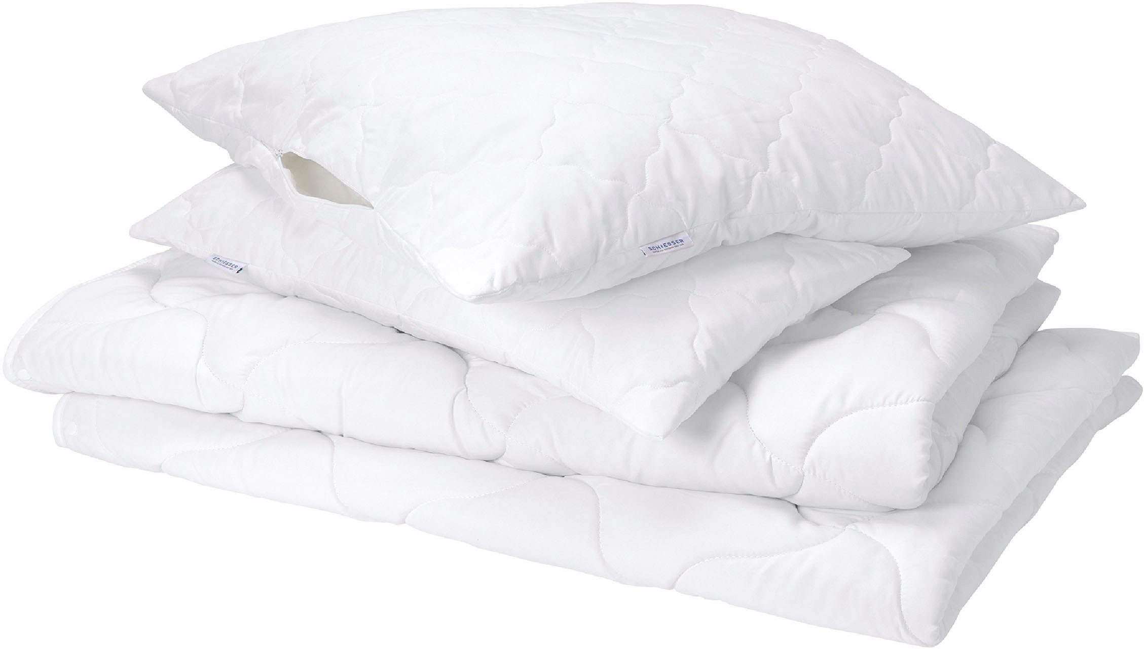 Schiesser 4-seizoenendekbed Lykke - 2 samenknopbare dekbedden voor zomer en winter 4-seizoenen