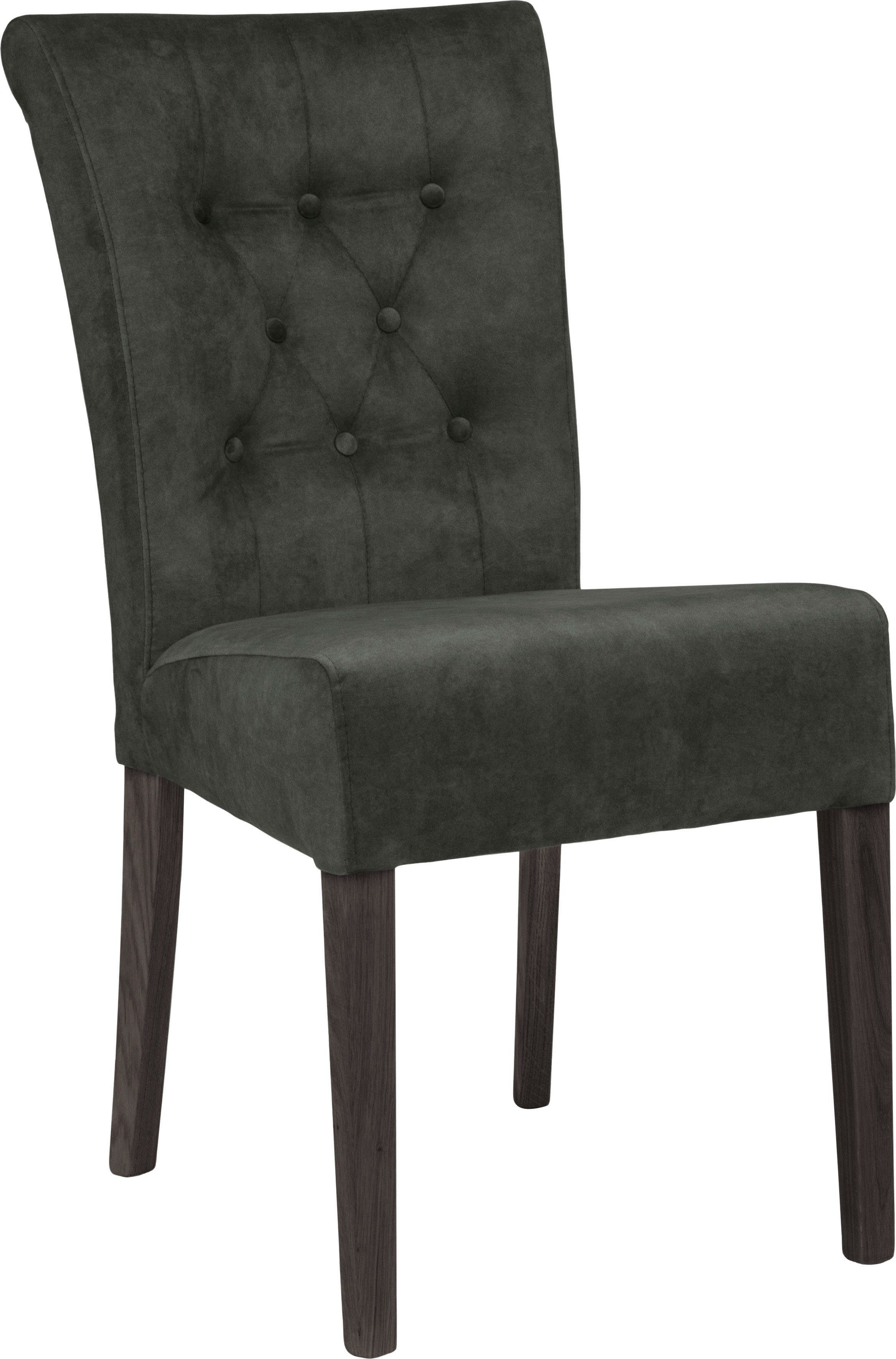 Home affaire Eetkamerstoel Queen BESTSELLER Gestoffeerde stoel met knoopdetails, set van 2, 4 of 6
