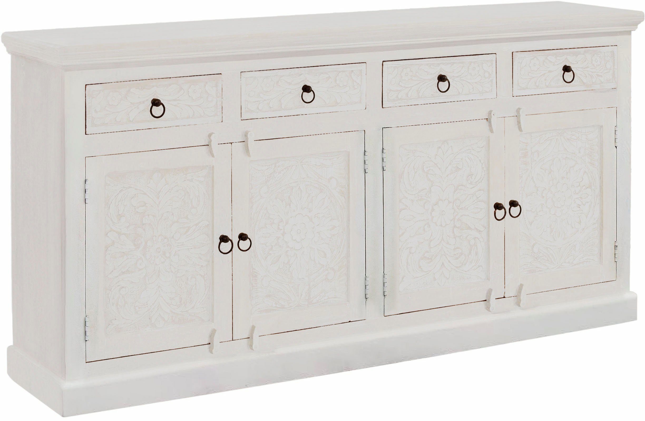 Home affaire Dressoir Malati Commode, breedte 179 cm dressoirs maat 179x40x88 cm beige